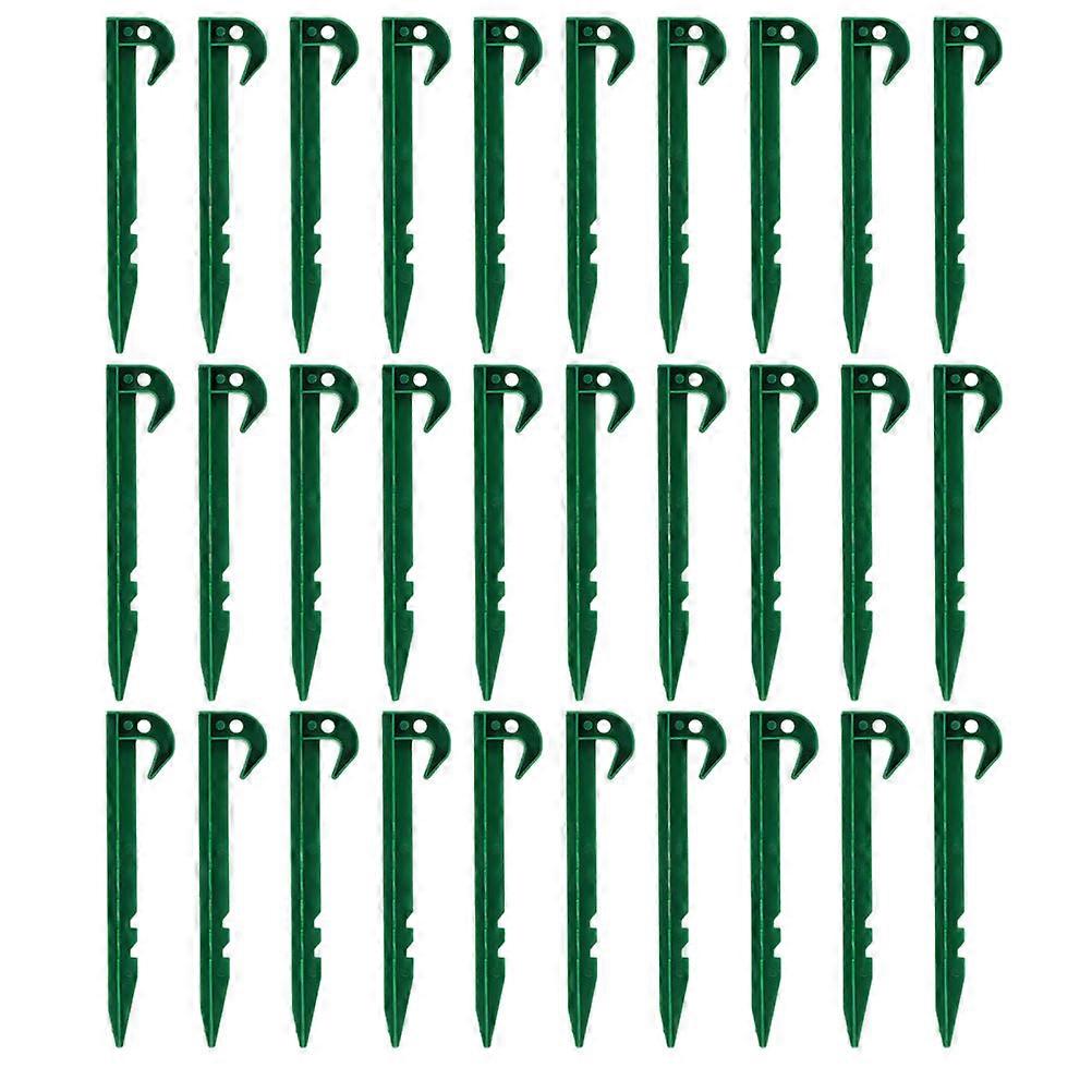 50pcs Plastic Garden Nails for Weed Protection and Netting Green Color Safe for Kids in Garden 2.5in