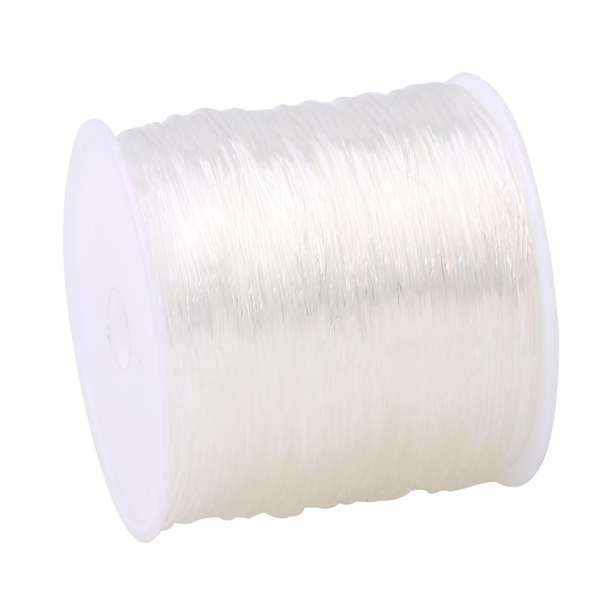 Elastic beading cord, crystal beads, 1.2 mm, 50 meters