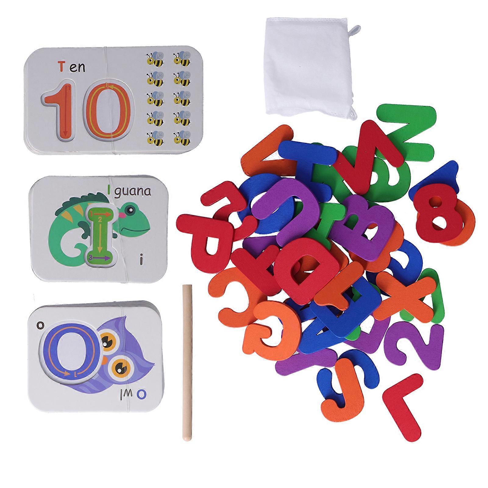Number and Alphabet Flash Children Letter Cards Set for Toddlers(OhyeAlphanumeric Matching Board )