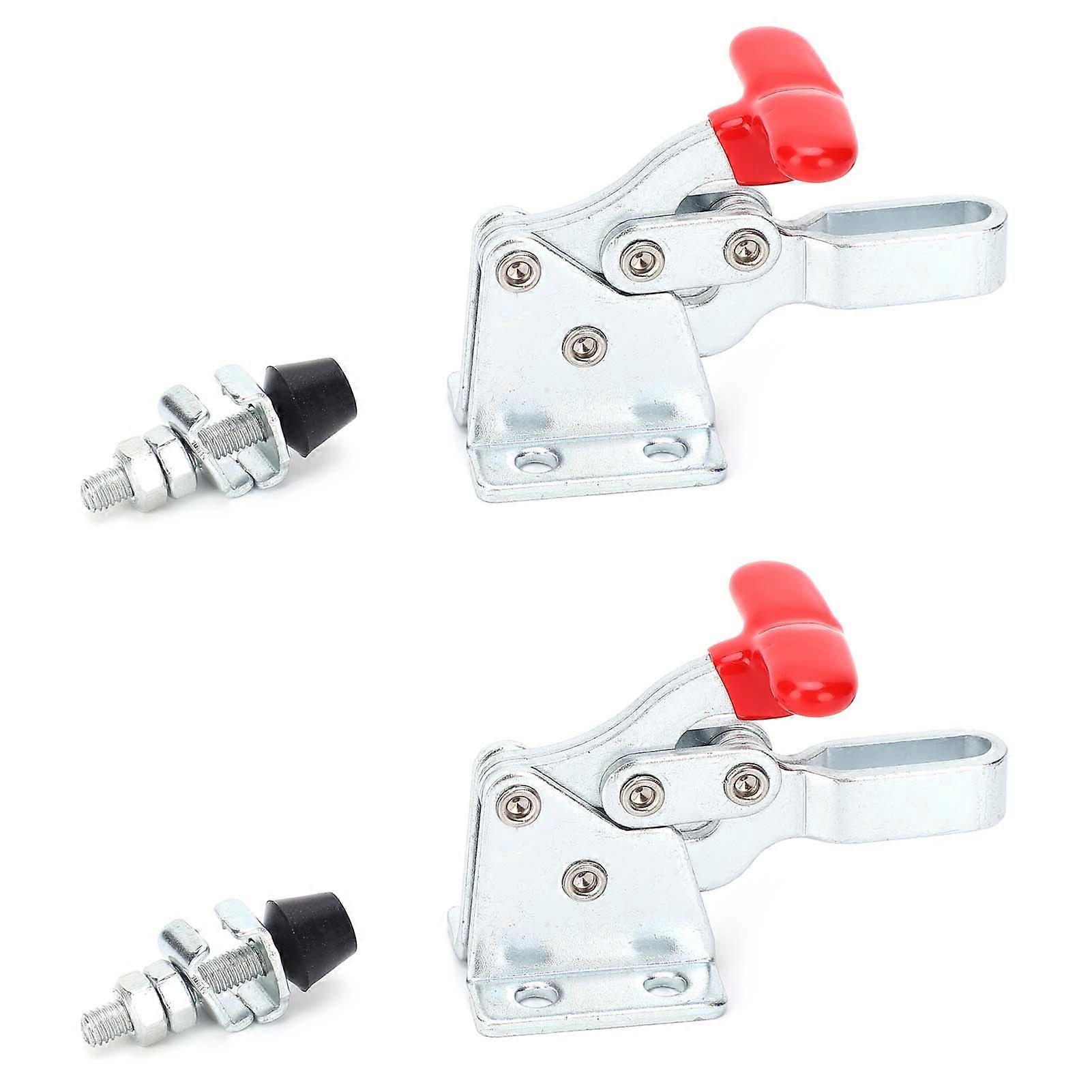 2Pcs Welding Toggle Clamp Horizontal Fixture Elbow Compressor Quick Release Hand Tool GH‑13005