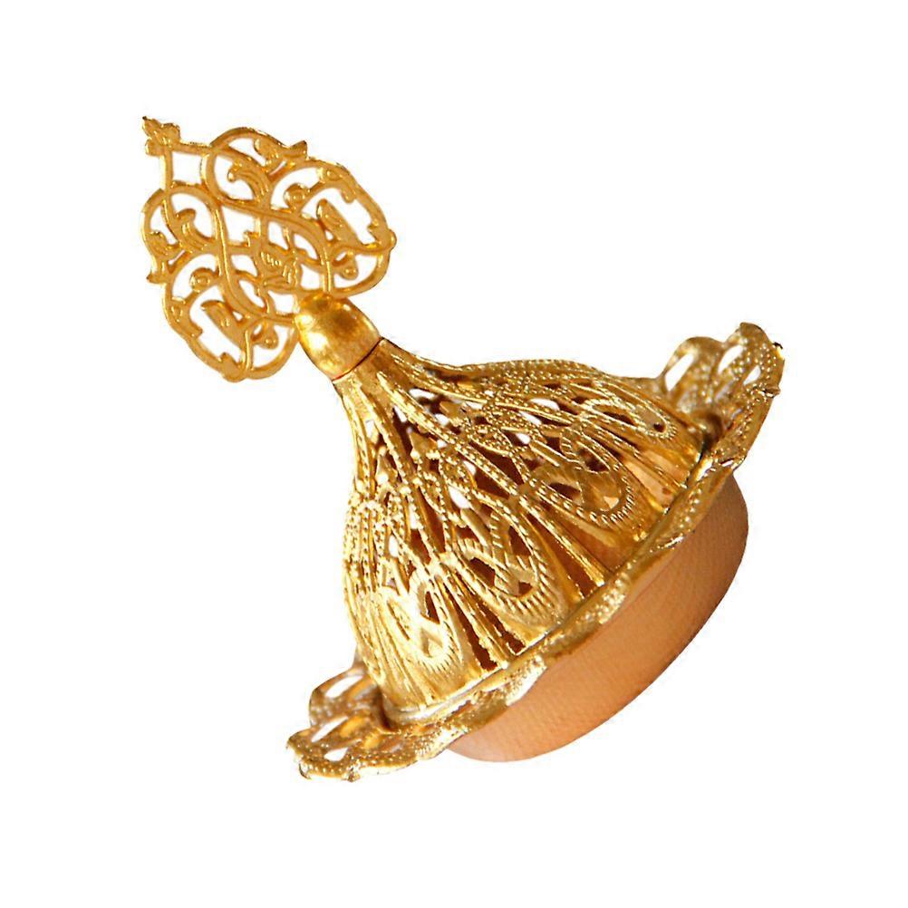 Middle East Style Decorative Iron Incense Burner Censer Holder Compact Desktop Aromatherapy Adornment for Living Room Bedroom Office Yoga Meditation