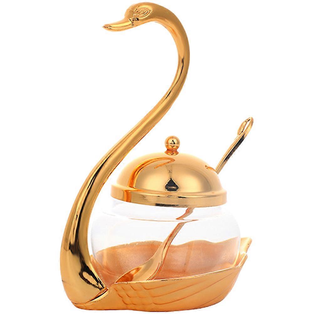Seasoning Jars Set Zinc Alloy Sugar Container Holding Tea Leaf 5.78X4.72X3.14in Everyday Use 1Set