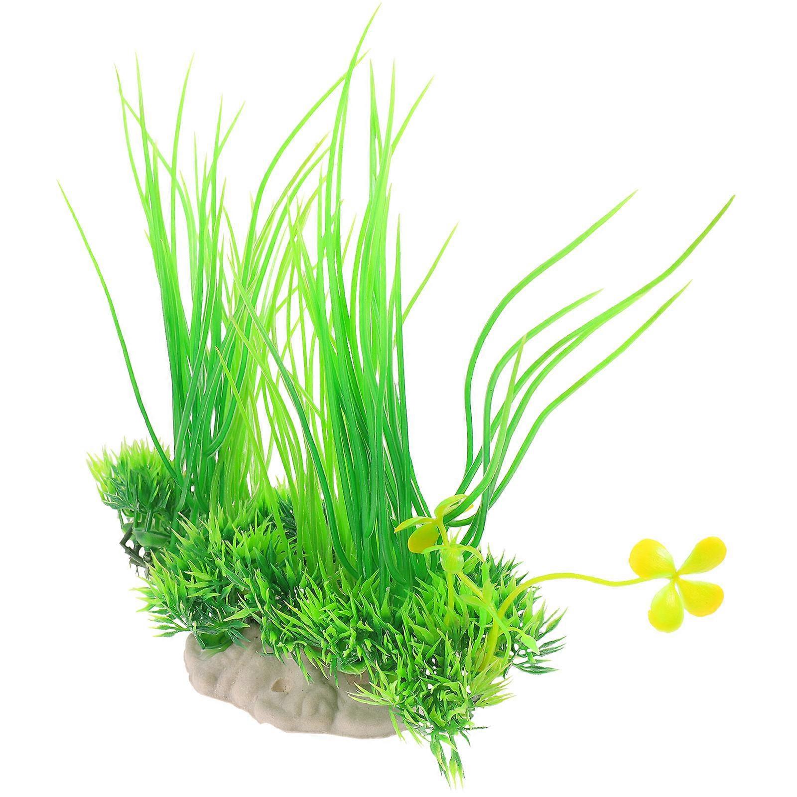 Plastic Aquarium Simulation Plants Pet Play and Hide 20x18cm 1Set