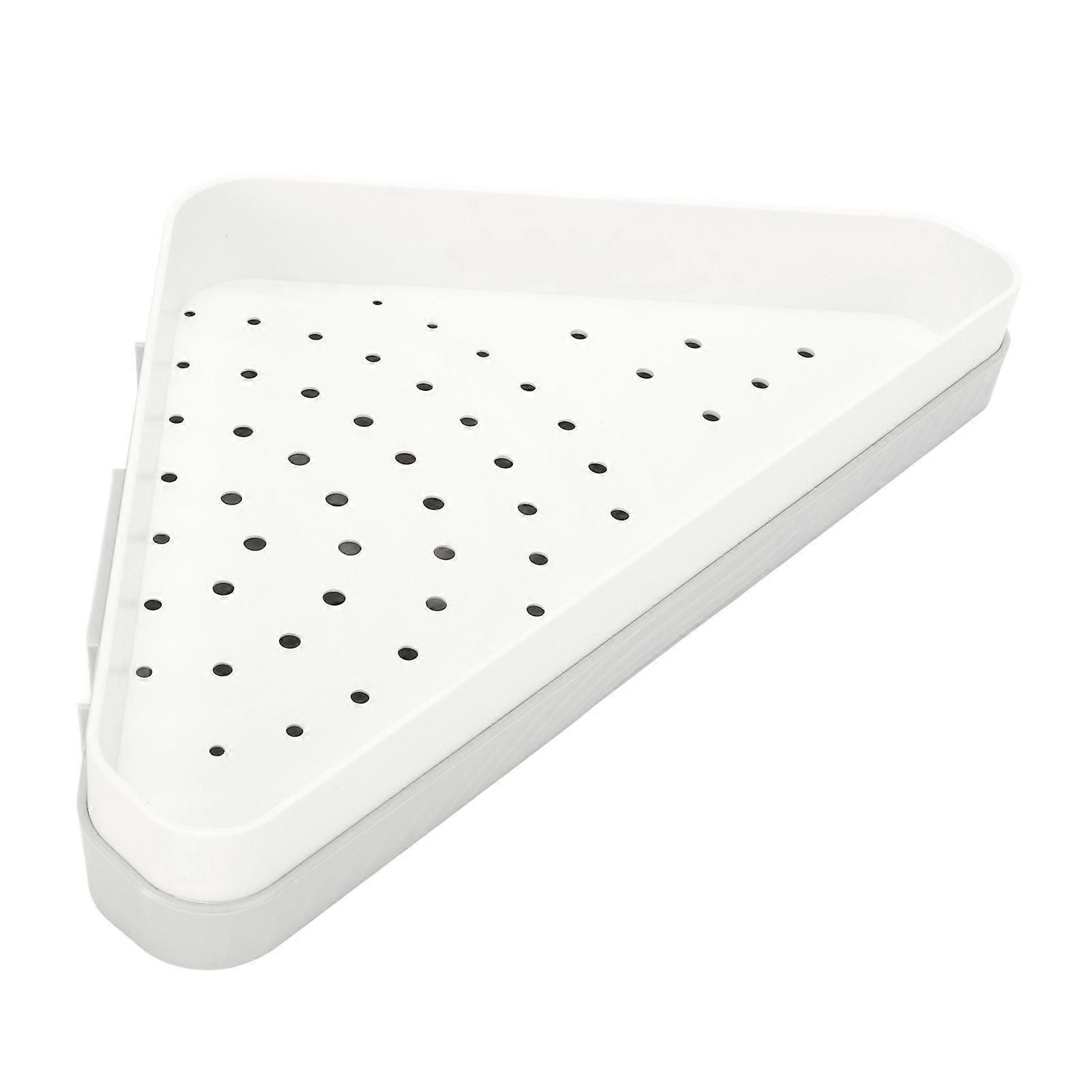 Triangular Corner Shower Shelf Rack Elegant Wall Mounted Bathroom Shelf Storage Organizer for Kitchen