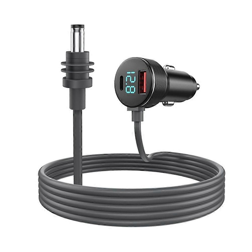 For Starlink Mini Power Cable 12V-24V Cigarette Lighter Adapter to DC Power Cable with USB Type-C Port & Voltmeter 5m