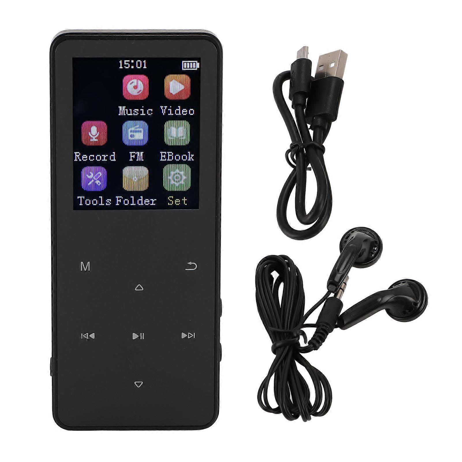 Bluetooth MP3 Player 1.8" Touchscreen, 32GB, Built-In Speaker, 128GB Expandable