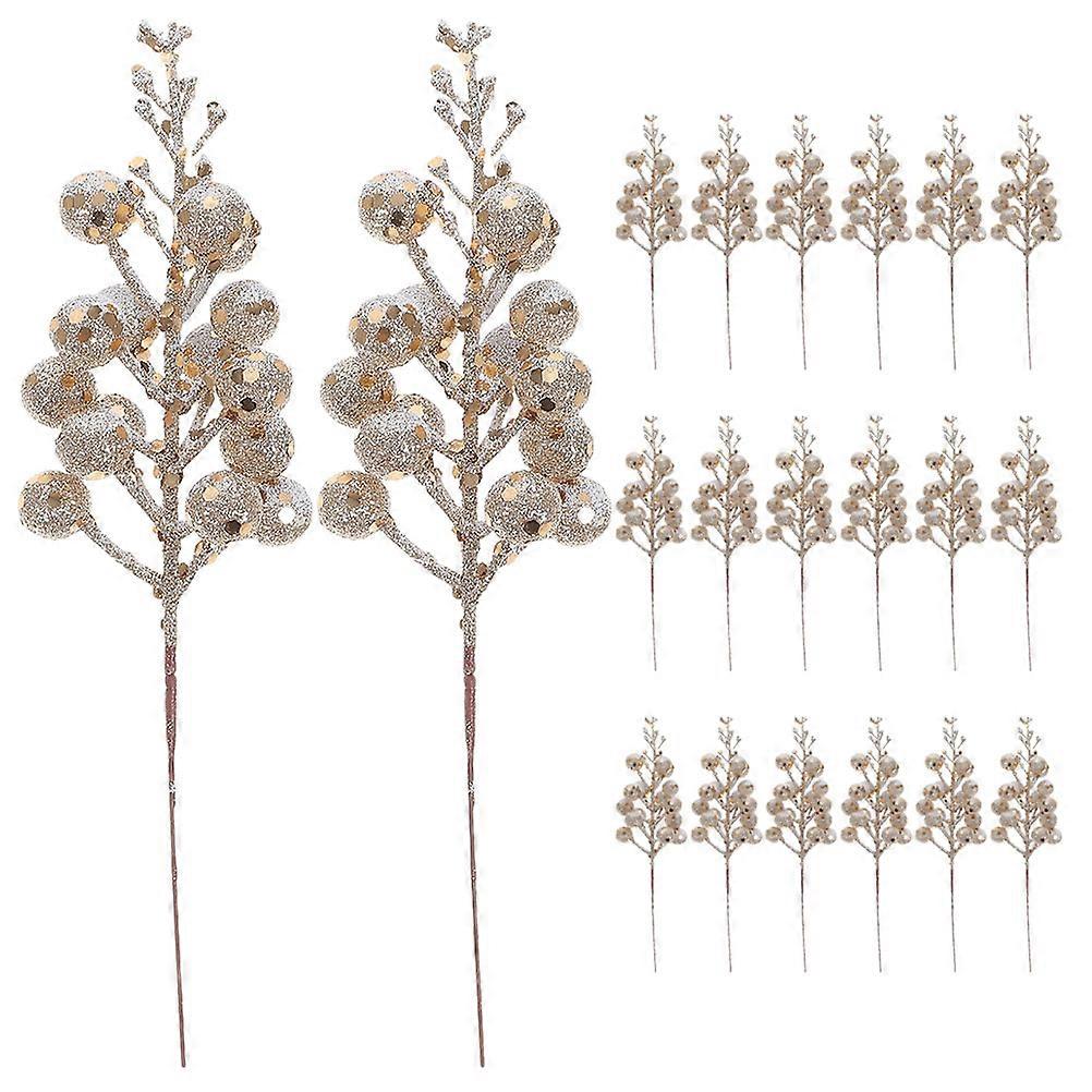 Here's a polished product description based on your input:
**20pcs Glittering Fake Berry Stems – Versatile Christmas Decorations for Home,