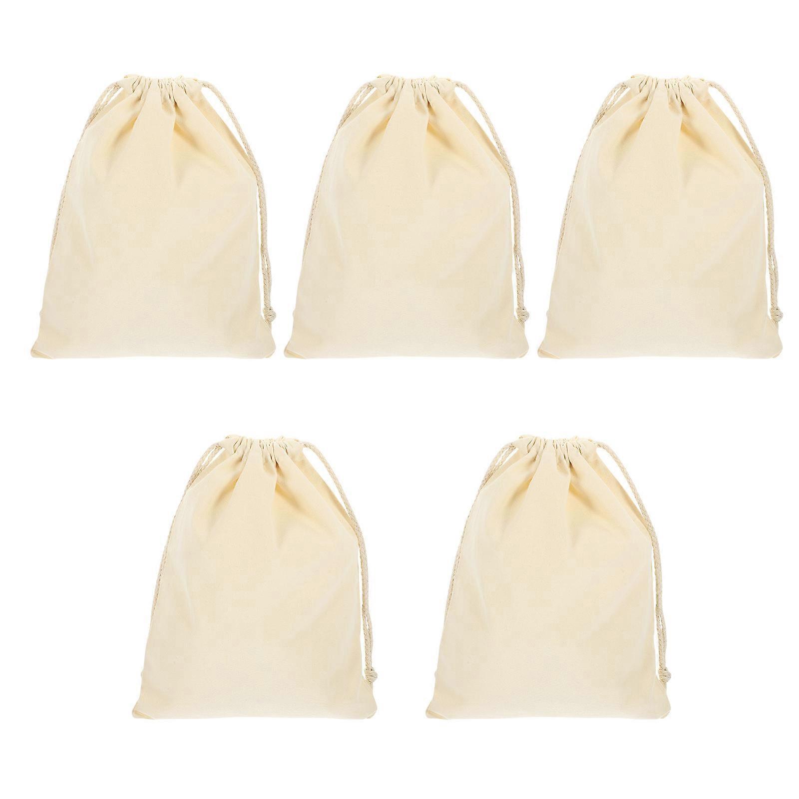 Drawstring Bags Small Drawstring Bag Diy Painting Festival present Teaching Children Drawing White 32.00X25.00X1.00CM 5Pcs