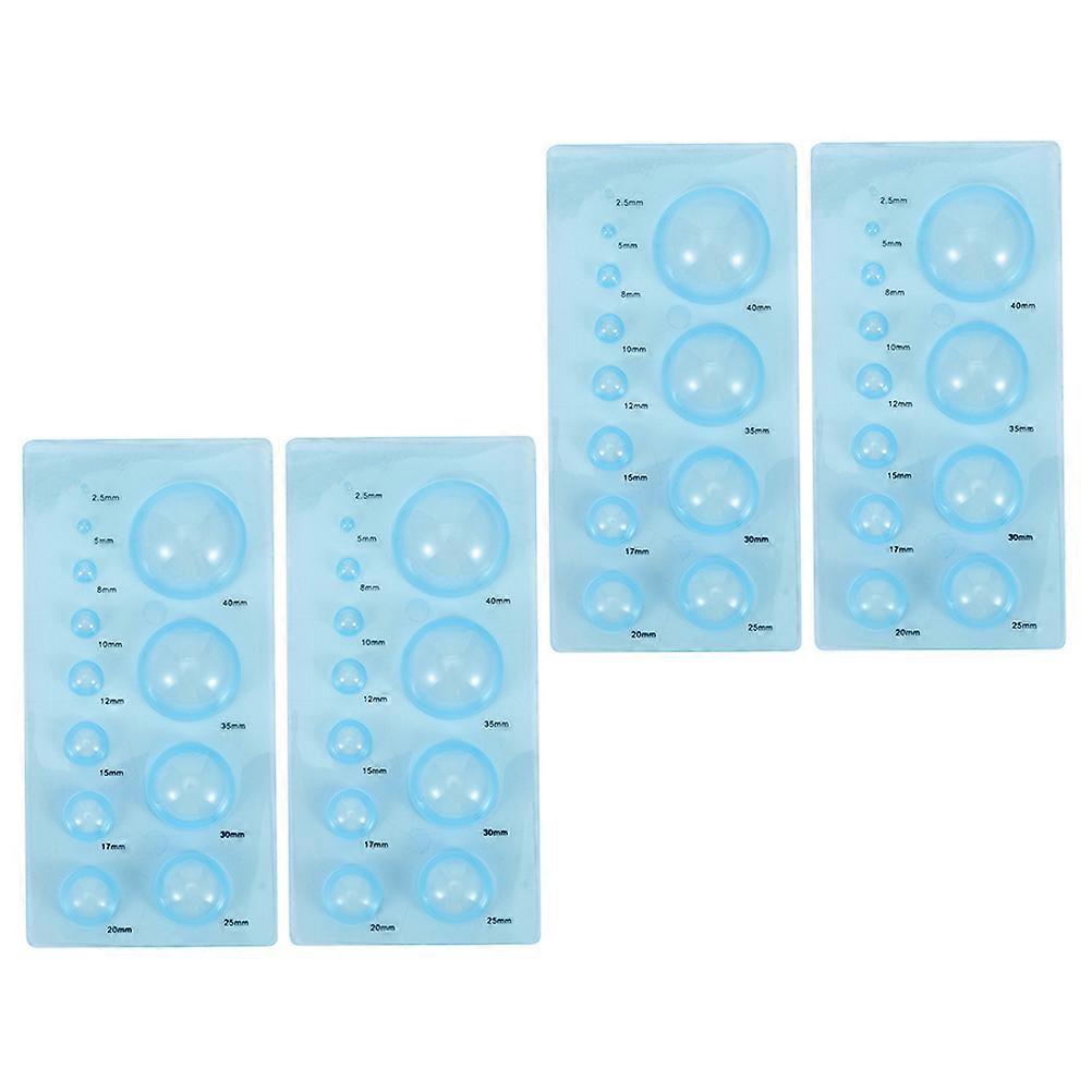 Blue ABS DIY Paper Quilling Tool Set for Crafting 4 Pcs Practical 3D Moulds Lightweight
