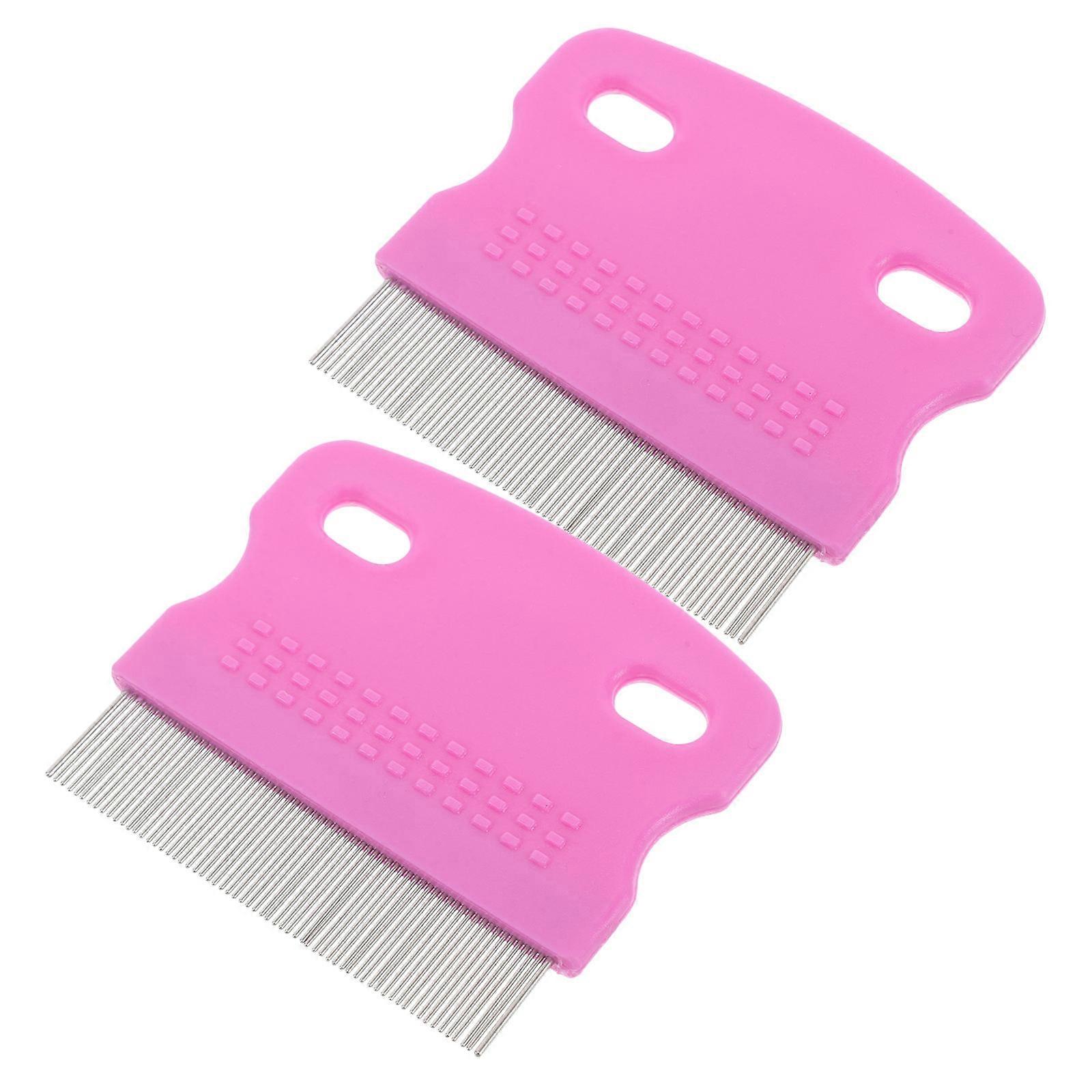 Nit Comb Baby Scalp Comb Daily Grooming Stainless Steel Compact Design Detangling Portable 2Pcs