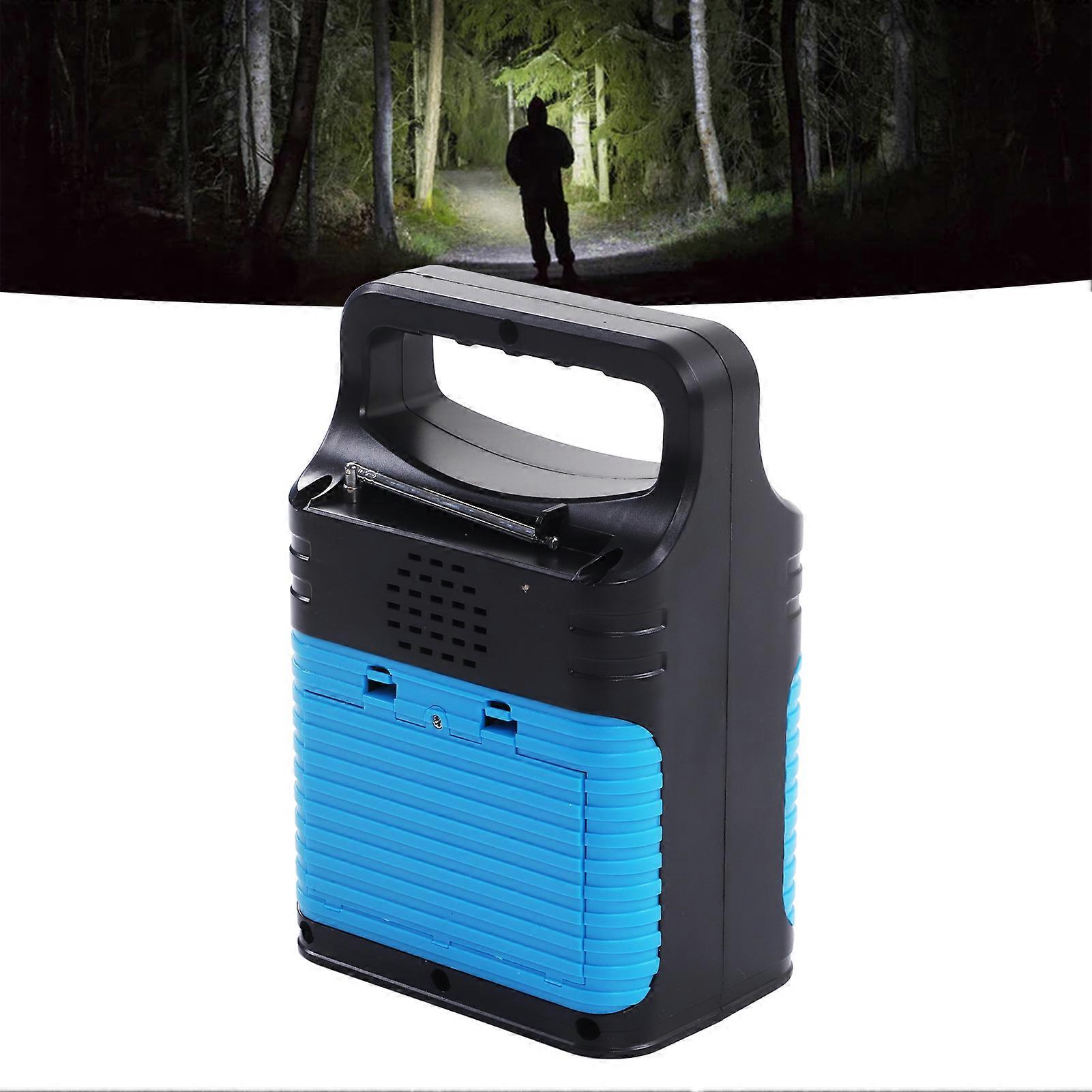 SDM 3790 10W Portable Solar Generator with Solar Panel Emergency Lamp MP3 Function Power Generation System Blue