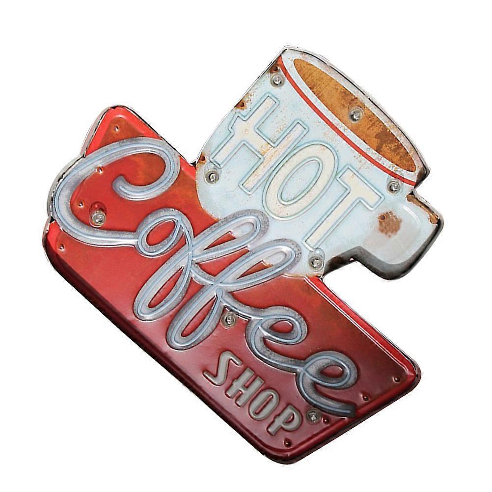 Placas de LED para Iluminação de Parede e Cafeteria Material de Ferro 1Pack