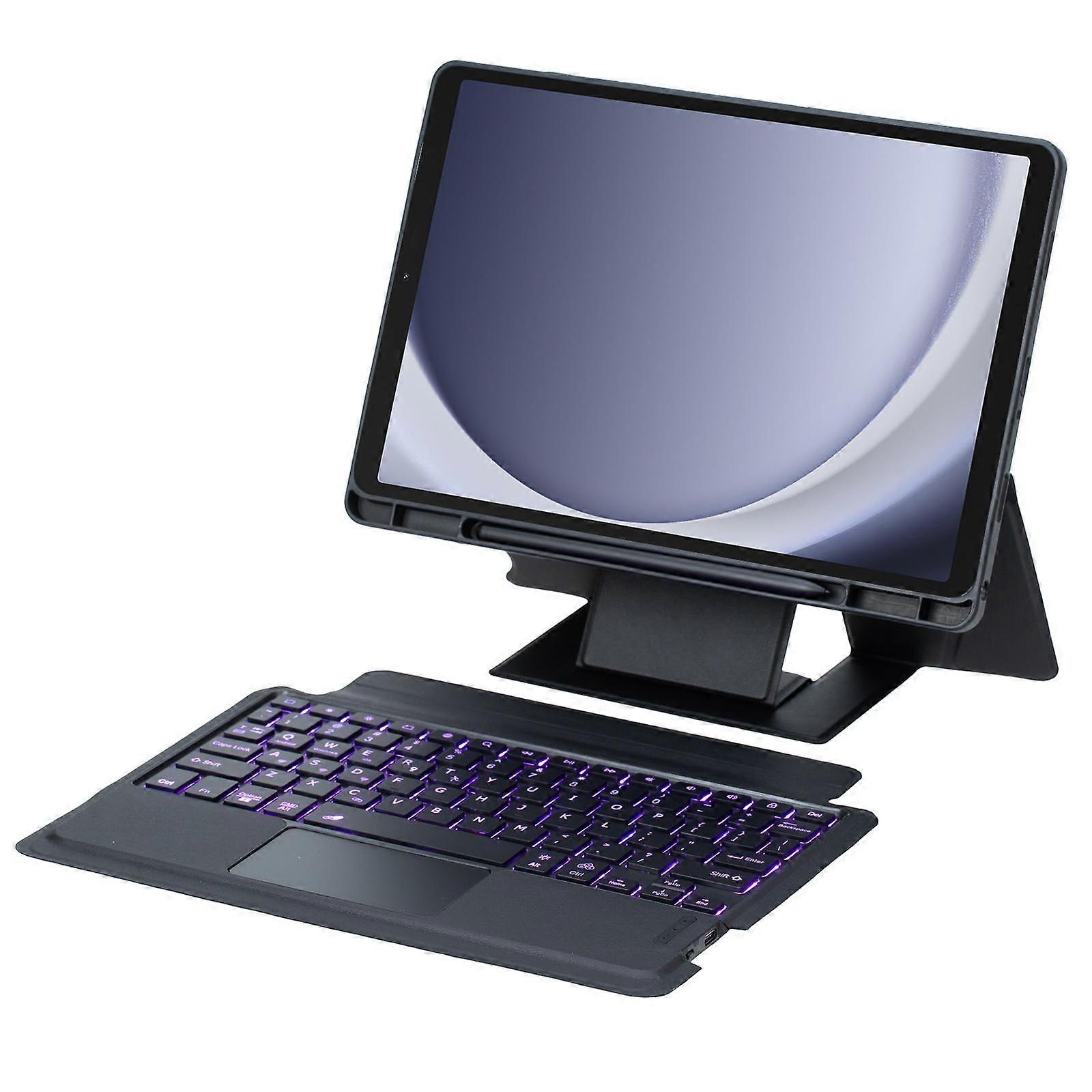 Keyboard PU Case For Samsung Galaxy Tab S10 FE / S9 FE / S9