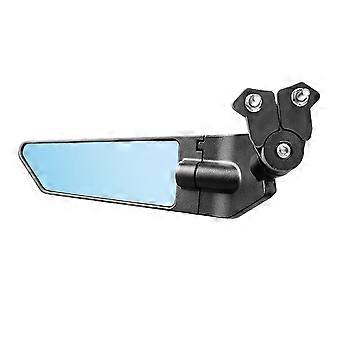 2pcs Motorcycle Wing Mirrors Replacement for Knife 180 ° Mirror Adjustable/ Curved Streamline without Light