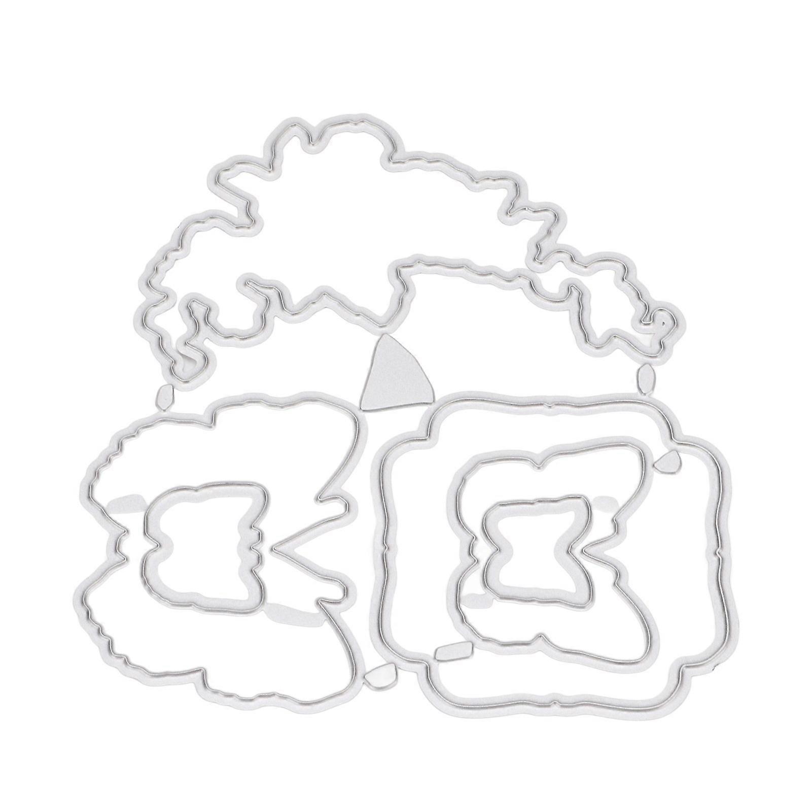 Clear Stamp Kit Unique Shape Decorative Transparent Template Embossing Cutting Die Set for DIY Scrapbook Crafts