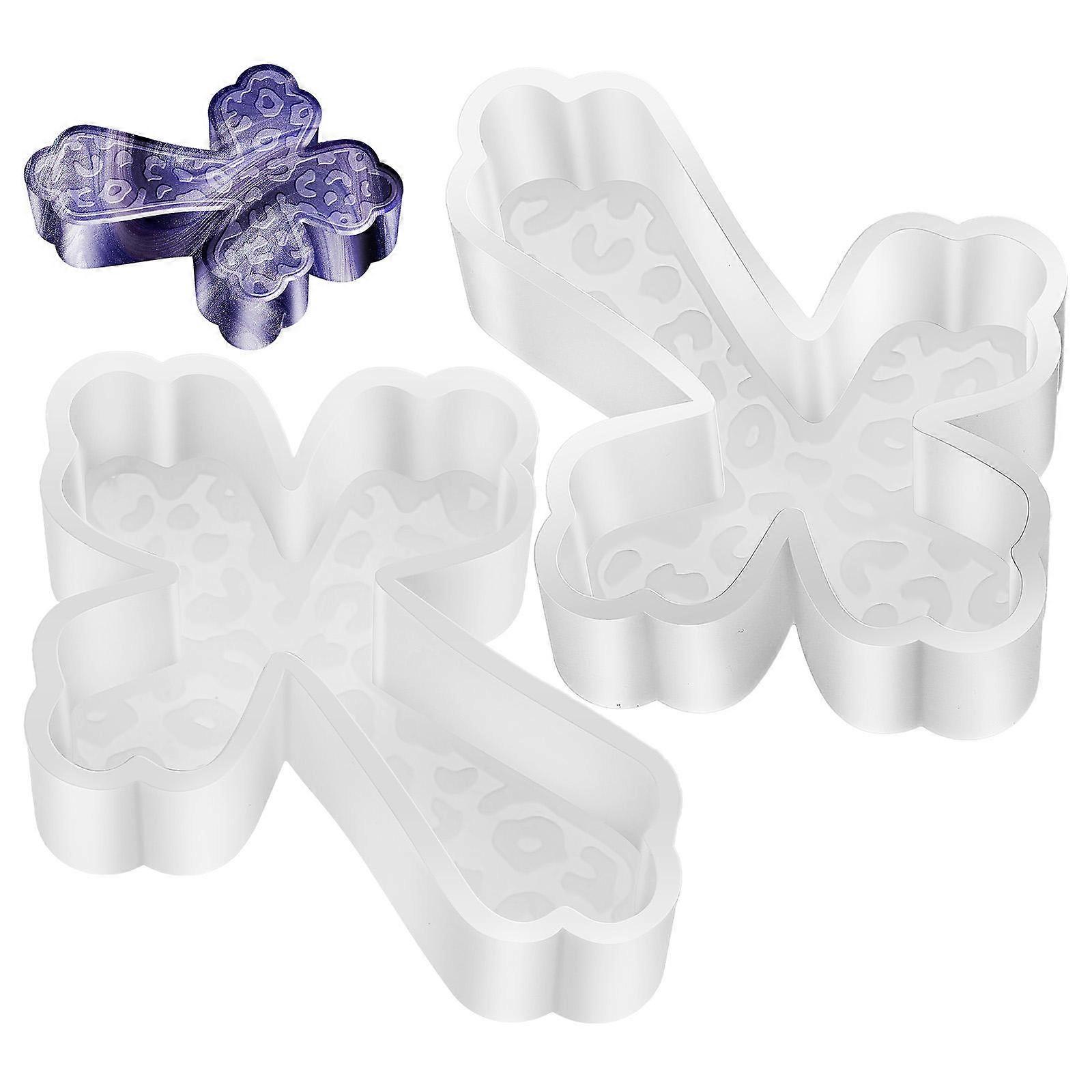 Silicone Cross Shaped mold for Craft Use White Reusable Ideal for Resin Plaster and Epoxy 2 Pcs