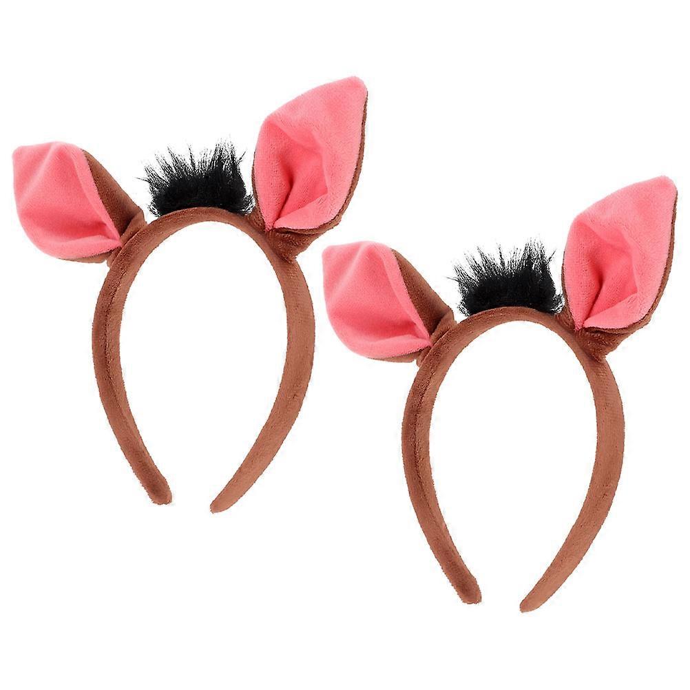 Κόμμα Headbands Ζώο Hairband Αγόρια Οικογενειακές Συγκεντρώσεις Άνετη Ένδυση Multi 2Pcs