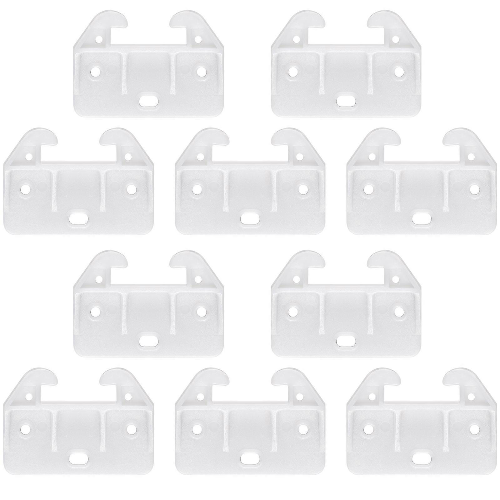 Drawer Slide Socket Furniture Drawers Prevent Tipping Plastic Crab Shape Home Use 2.4×1.2×0.4in 10Pcs