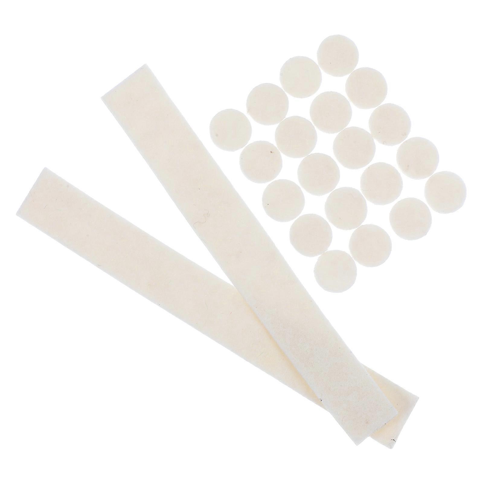 Coussin de saxophone Tampons en feutre de remplacement pour l’entretien des instruments à vent rond Beige 10.00X1.00X0.10Cm Insonorisé 22Pcs