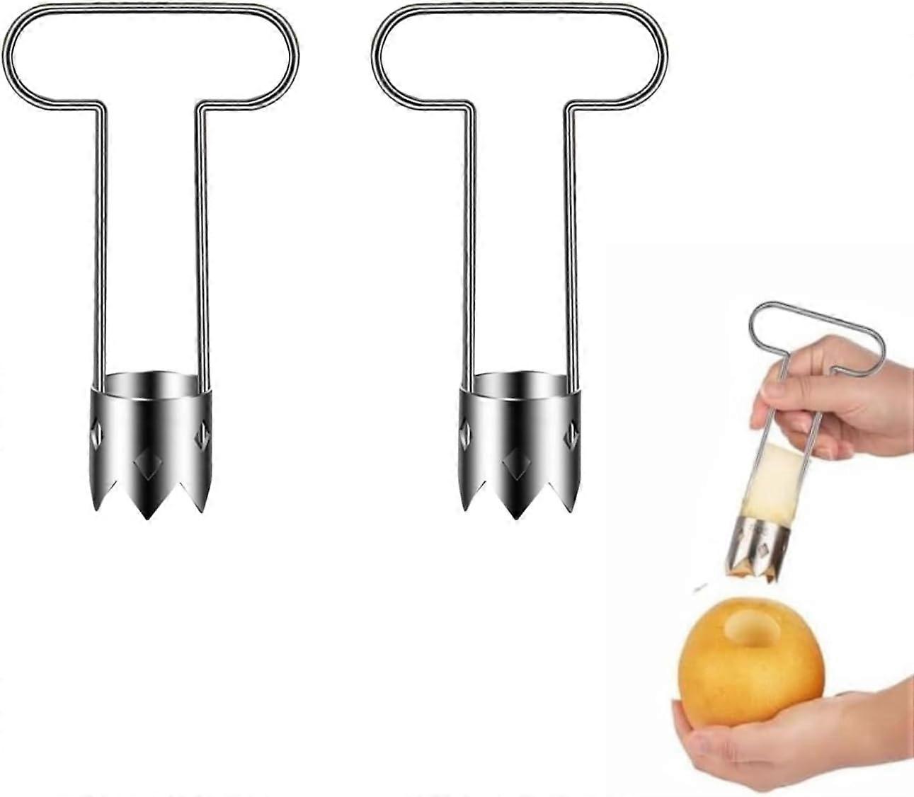 2pcs Red Bell Pepper Seed Corer, Upgraded T Shaped Vegetable Fruit