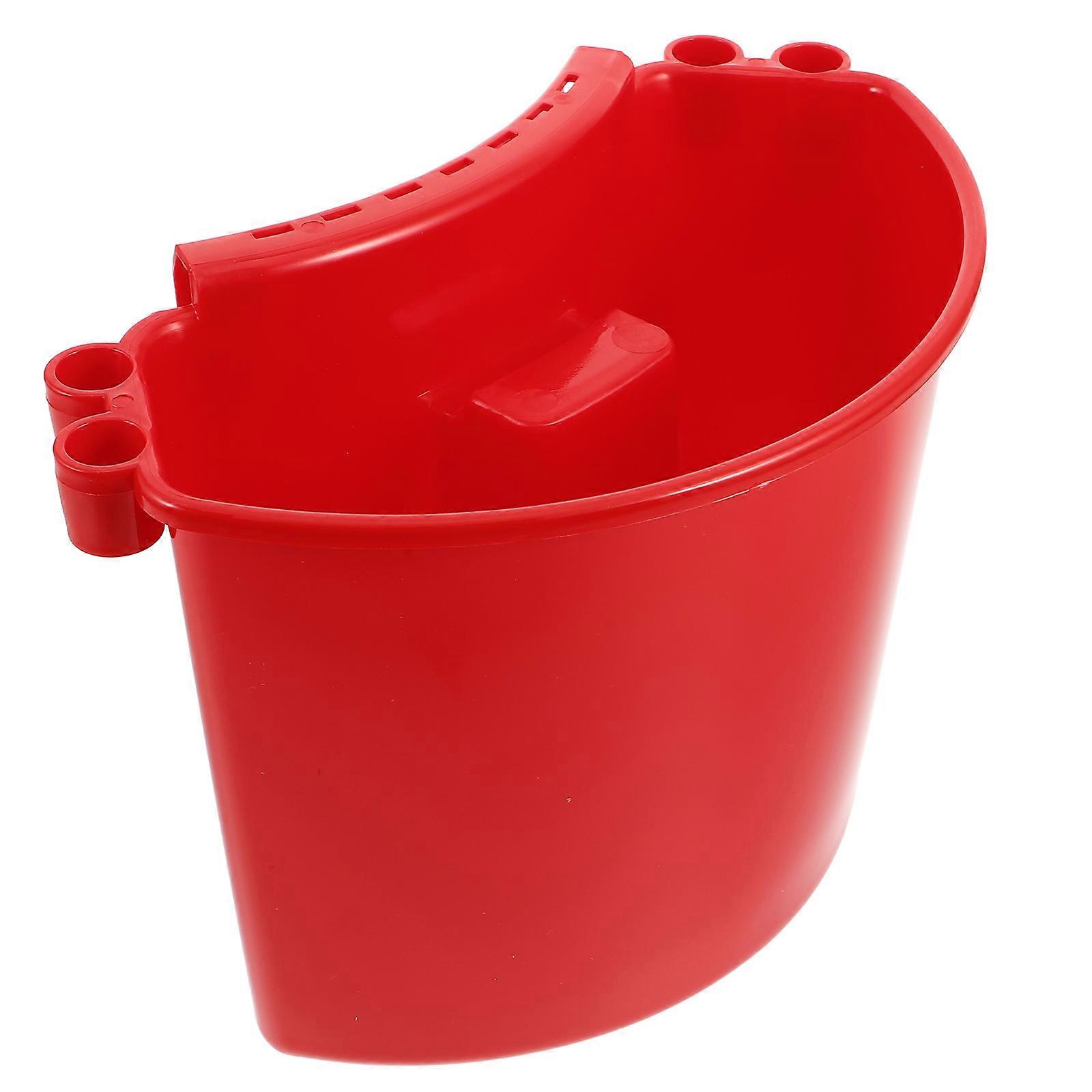 Car Cleaning Tools Bucket Red Rectangular Hanging 1Set