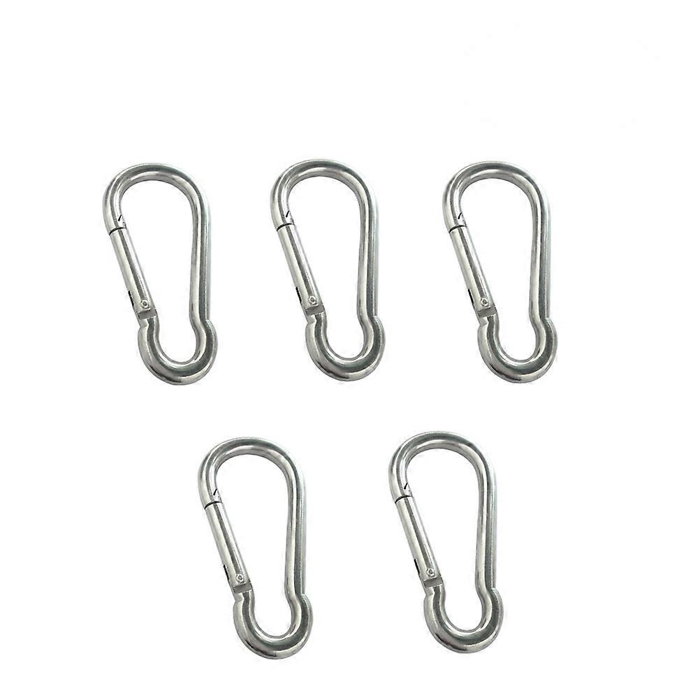 Clip Hooks 5Pcs 304 Stainless Steel Spring Snap Hook Corrosion Resistance For Dog Leash Smooth Operation