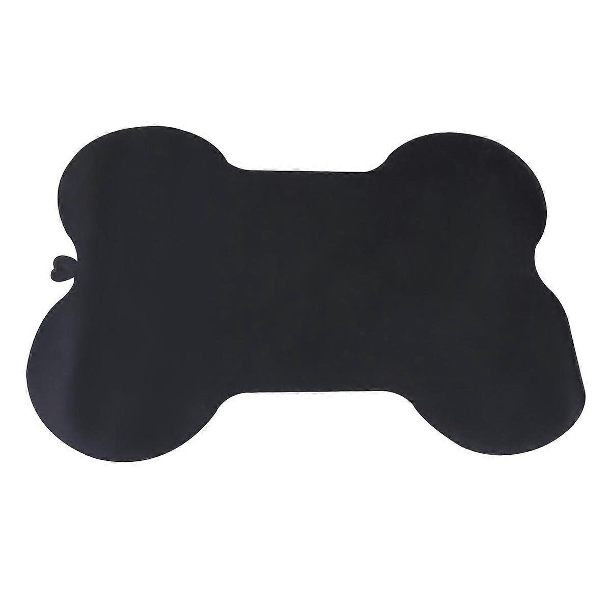 1Pcs Silicone Dish Mat Placemat Heat Insulation Insulation Pot Mat Bone Shaped Table Mat Black