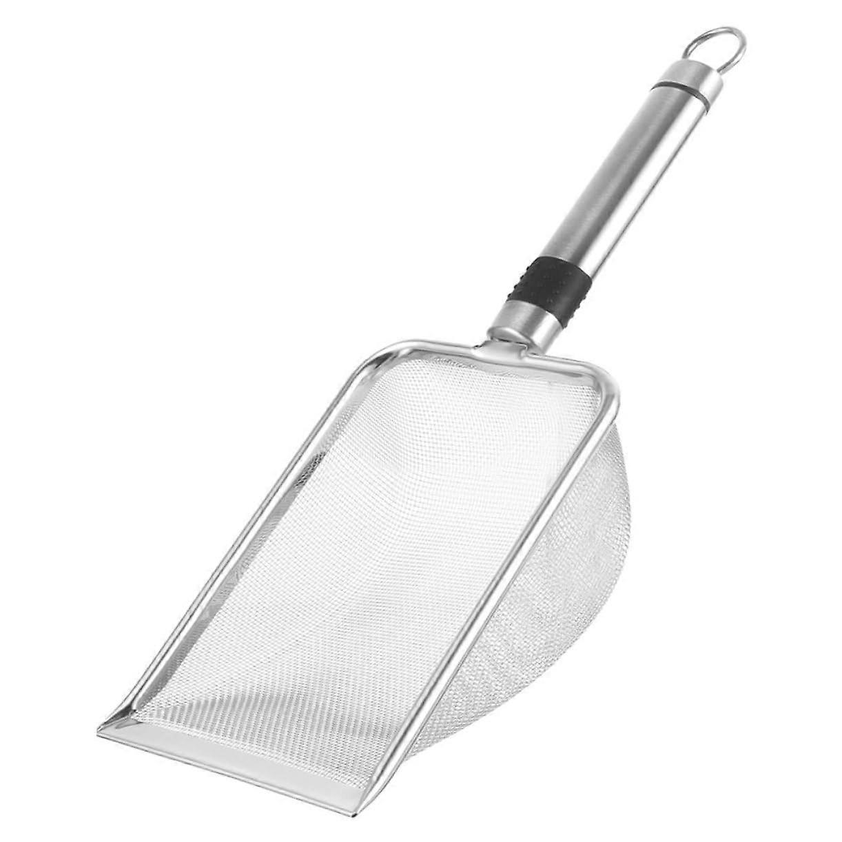 Metal Cat Litter Scoop With Fine Sieve Stainless Steel Litter Tray Sieving Tool For Cats