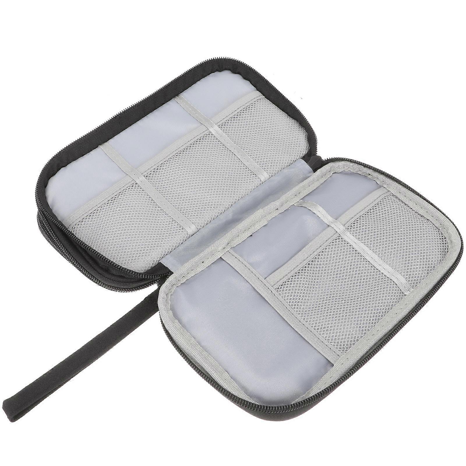 Travel Electronic Organizer with Removable Partition, Double Layer Design, Universal Cable & Accessory Storage Pouch for Hard Drive, Power Bank,