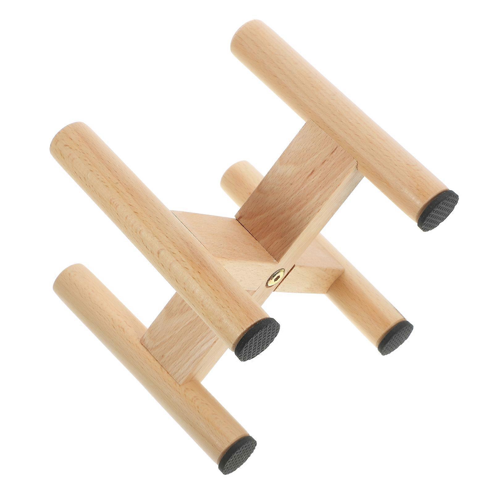 Flowerpot Storage Rack Beech Wood Balcony Flower Planter Holder Minimalist Style Load Bearing Capacity 1 Pair