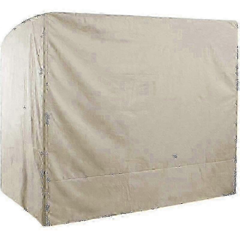 غطاء أرجوحة حديقة مقاوم للماء 3 مقاعد ، 220 × 125 × 175 سم 210 د غطاء مقعد متأرجح مضاد للأشعة فوق البنفسجية من أكسفورد غطاء واقي أرجوحة خارجي - بيج Edition 0724