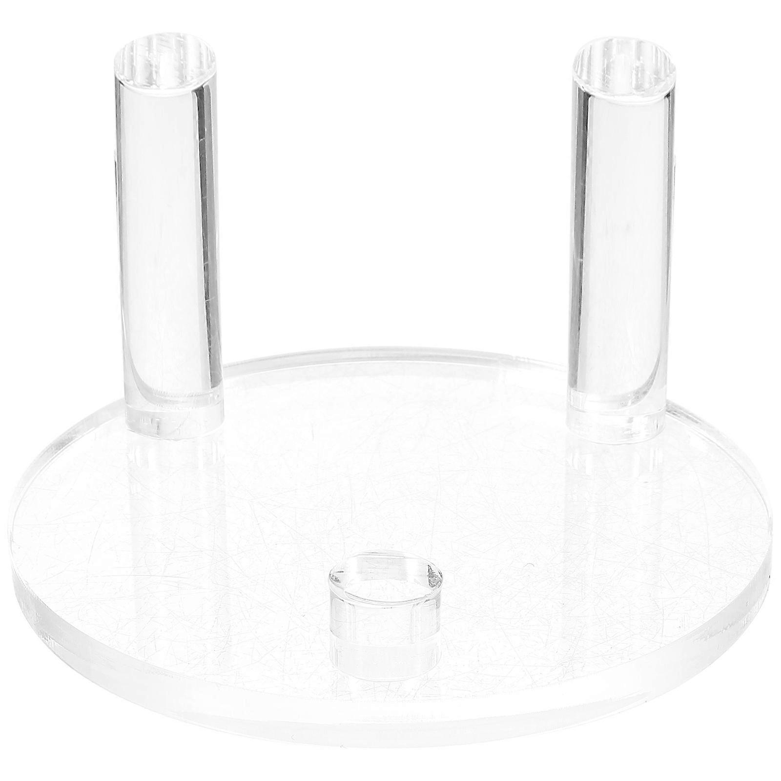 Clear Acrylic Pedestal Stand for Collectibles Display and Storage Suitable for Home Use 3 Pegs