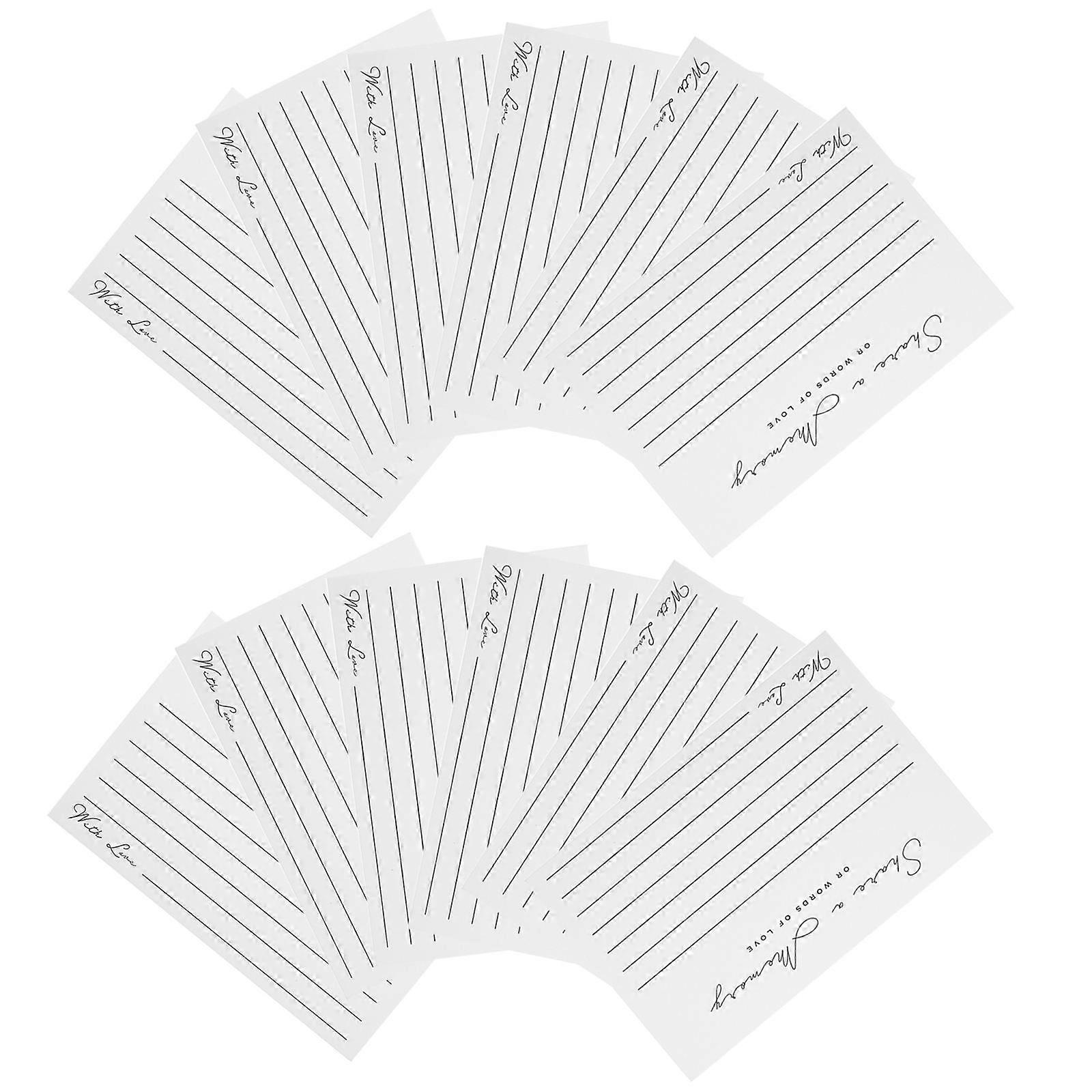 Invitation Cards Blessing Festival Writing Bulk Rectangular Paper Material Simple Design 15.00X10.00X1.00cm 50 Sheets