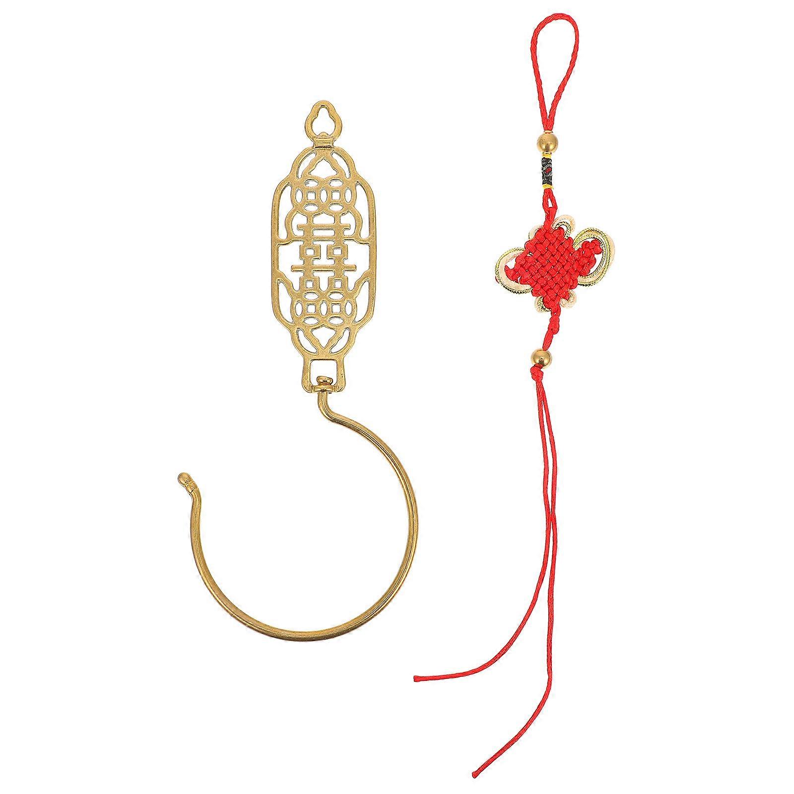 Elegant Retro Bed Drapes Hooks Traditional Chinese Style 2pcs Easy Installation Sturdy Hanger for Wedding