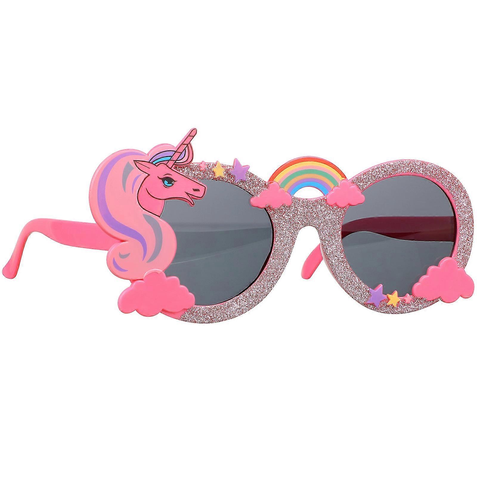 Funny Party Sunglasses Costume Prop Unicorn Frame Plastic Material For Costume Carnival And Christmas 1Pc