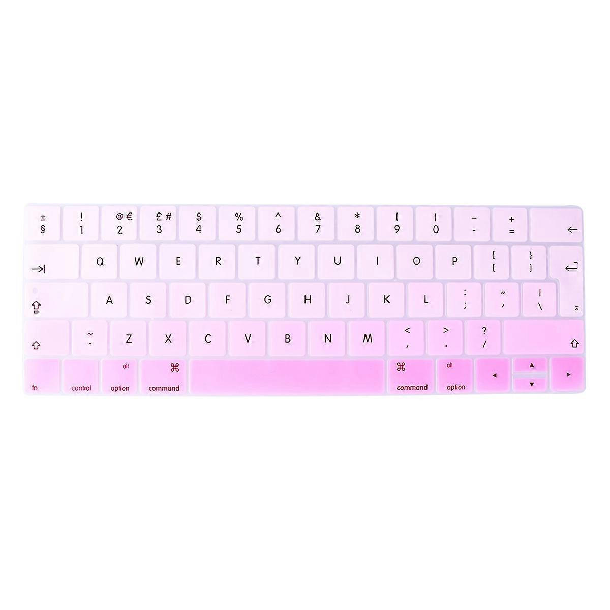 Rainbow Keyboard Cover For Pro 13/15 Users Daily Use Pink Easy To Clean 1Pack
