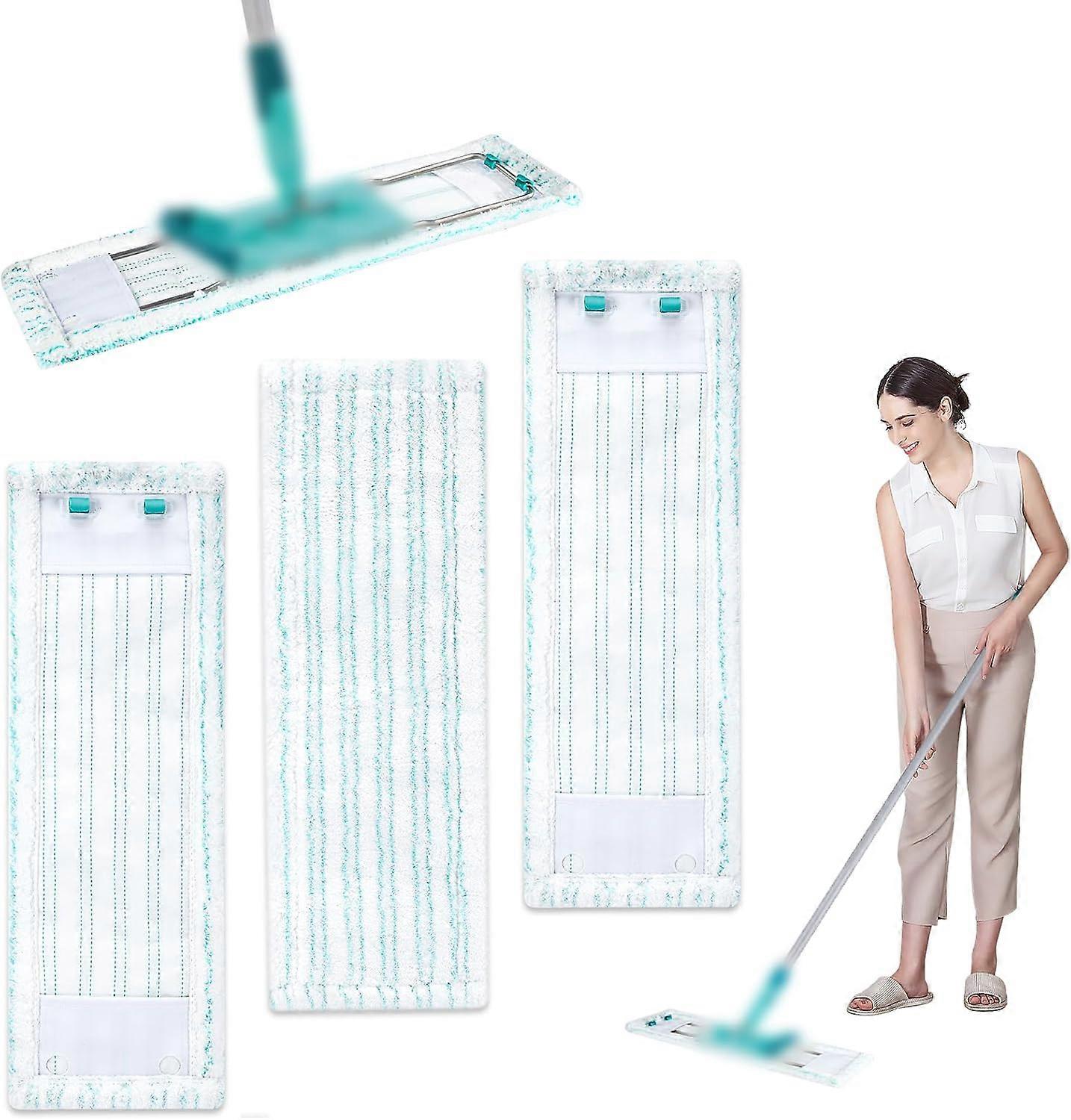 3pc Replacement Mop Pads, Microfiber Replacement, Quickly Removes Stains