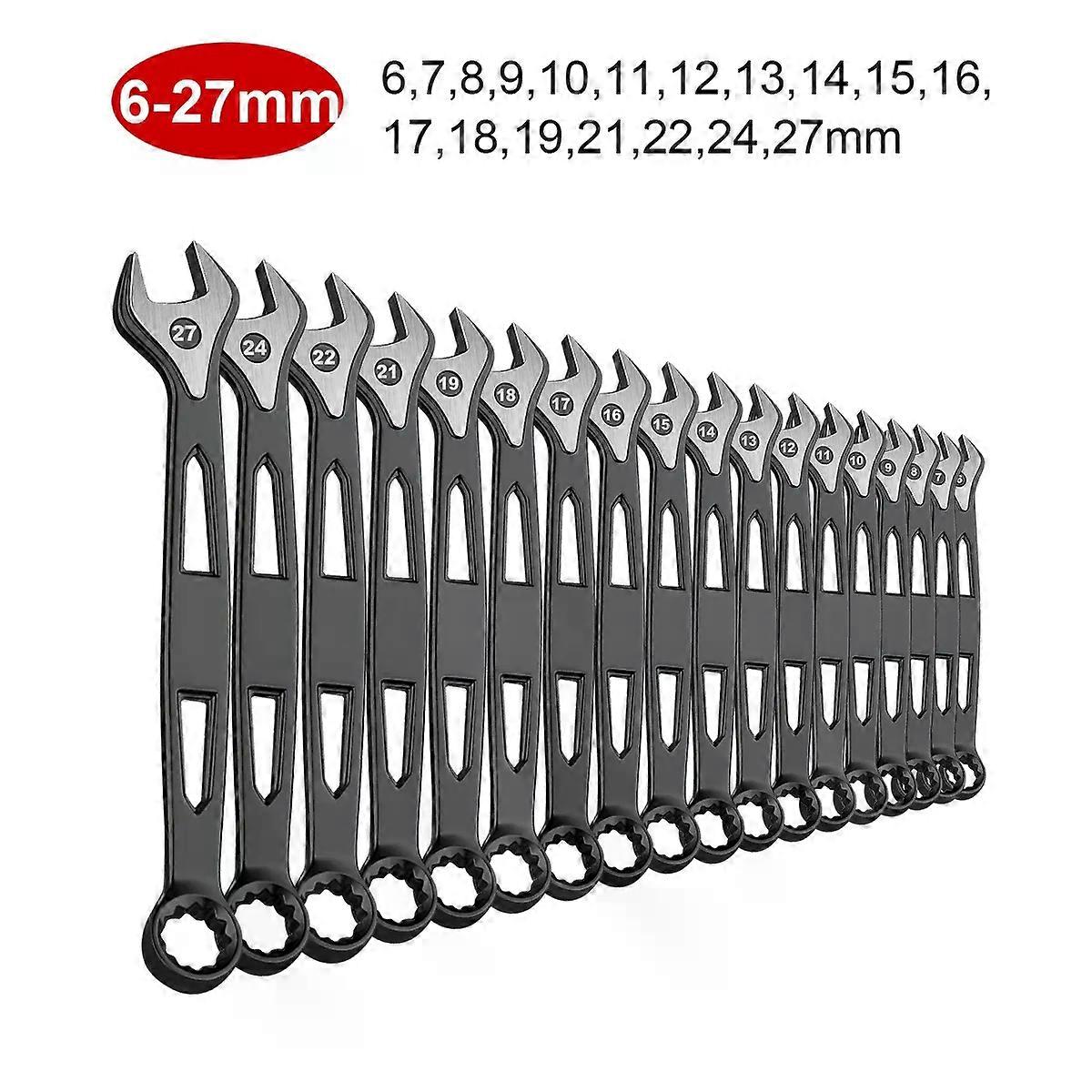 Complete Metric Combination Wrench Set Metric Sizes 6mm - 32mm Ideal for General Household Garage Workshop Auto Repairs