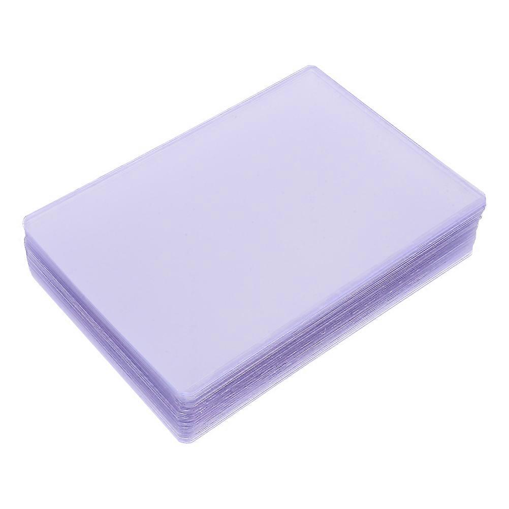 Waterproof Plastic Card Protectors 50Pcs Ultrathin Transparent Sleeves for Storing Collectors Items
