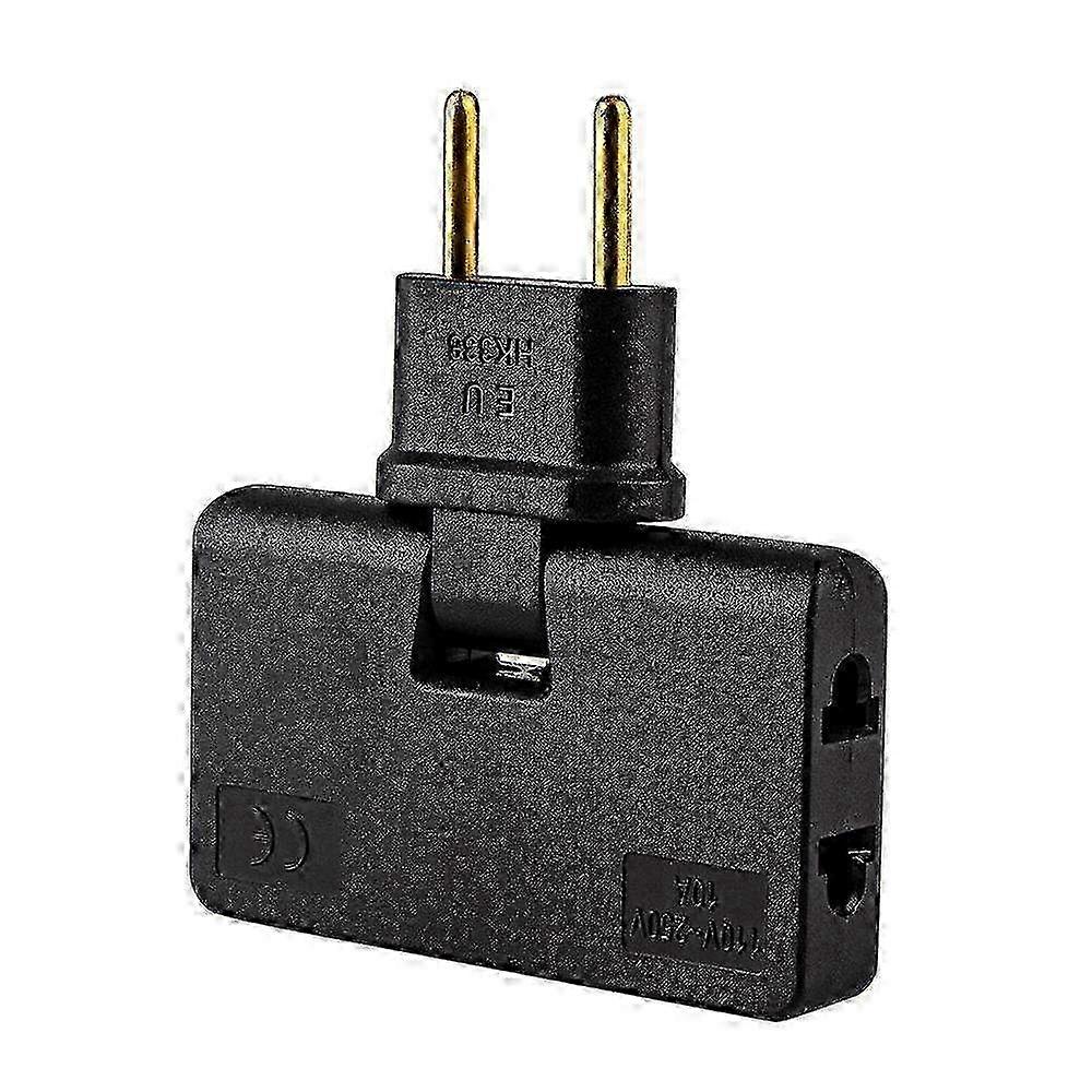 1Pc 180 Degree Rotate Plug EU Converter 1 In 3 Multi Plug Wireless Outlet Adapter