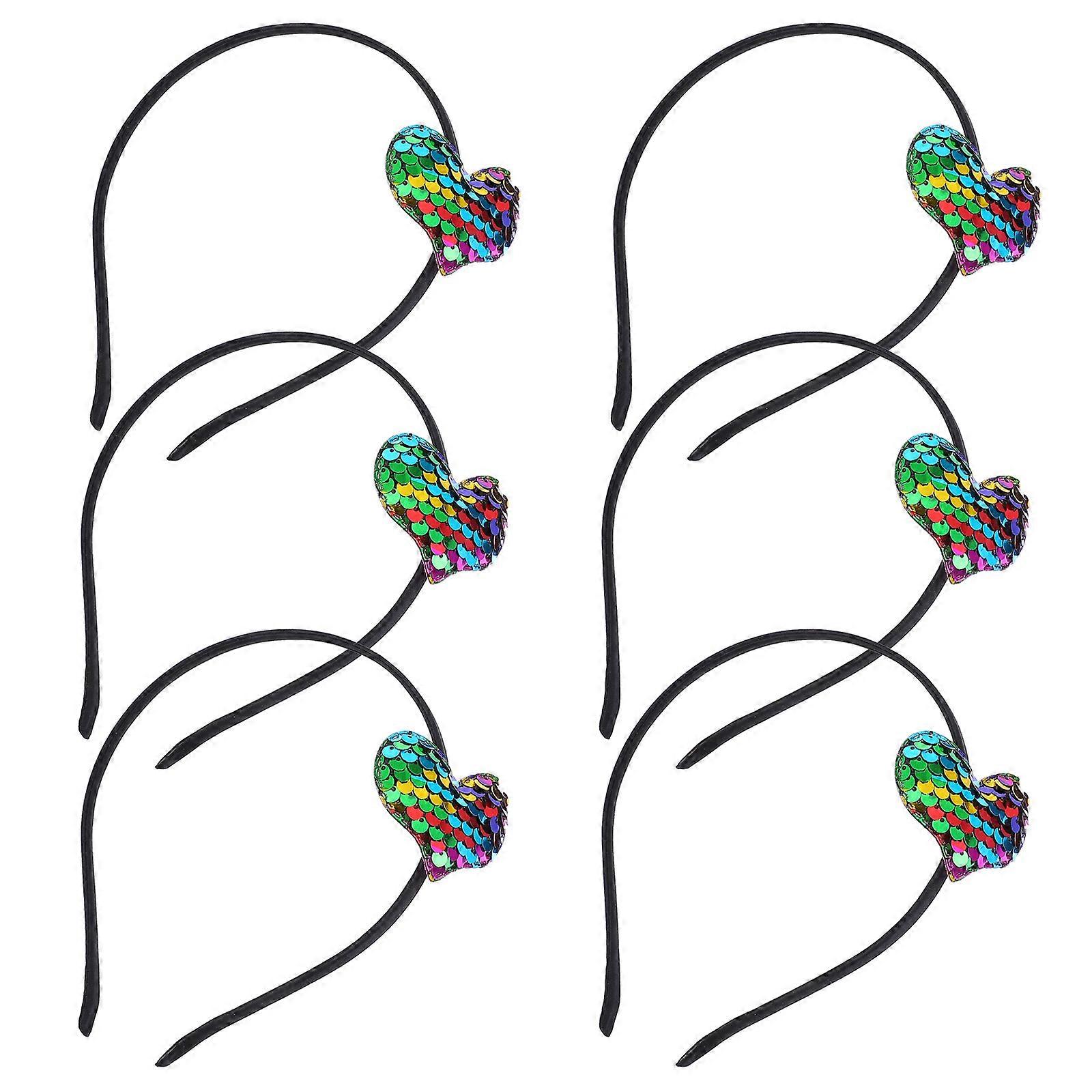 Sequins Heart Headband Complementing Festive Outfits for Parties