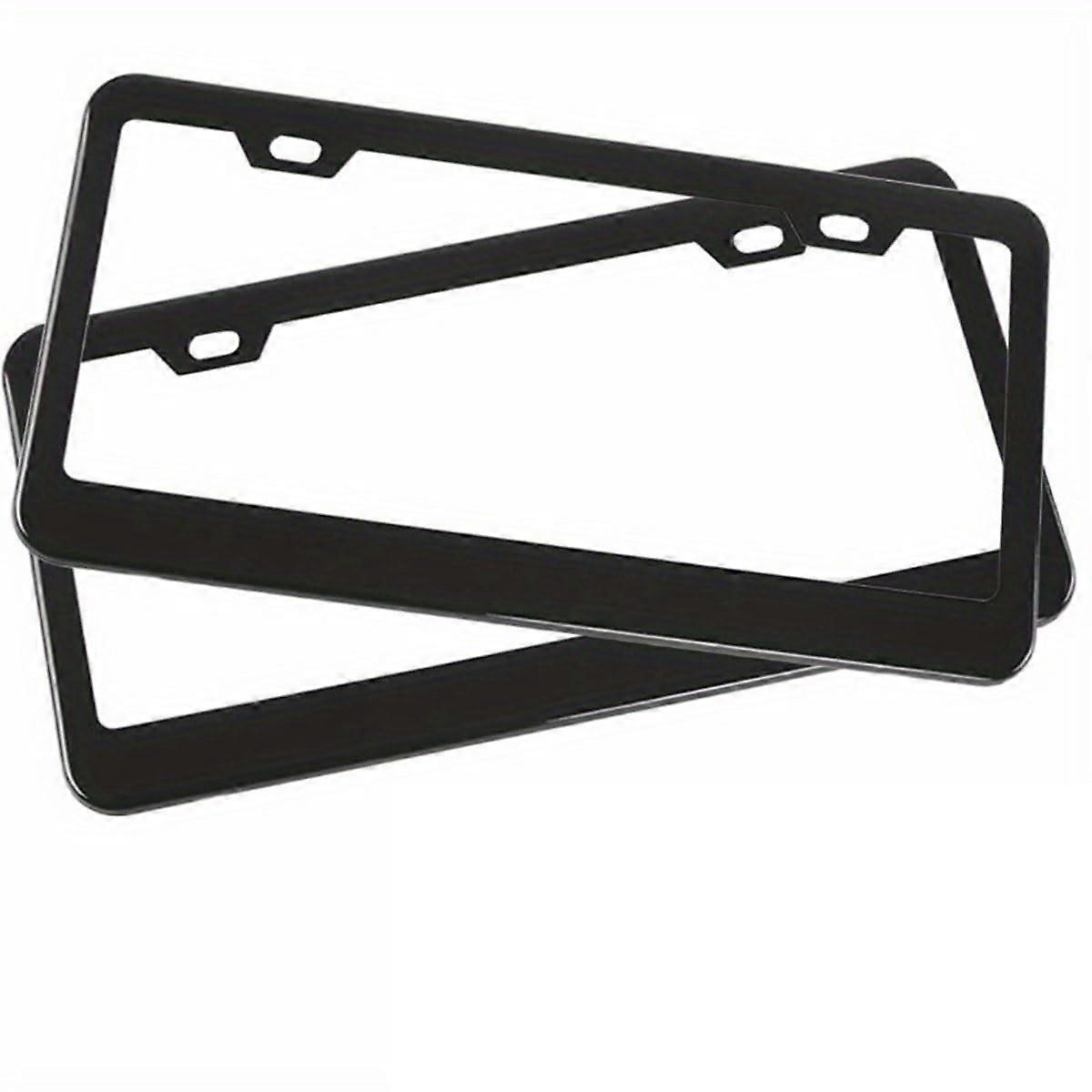 2 pieces of license plate frames, compatible with Skoda Superb MK2/MK3 3T/3V, car accessories, 1black normal 1black