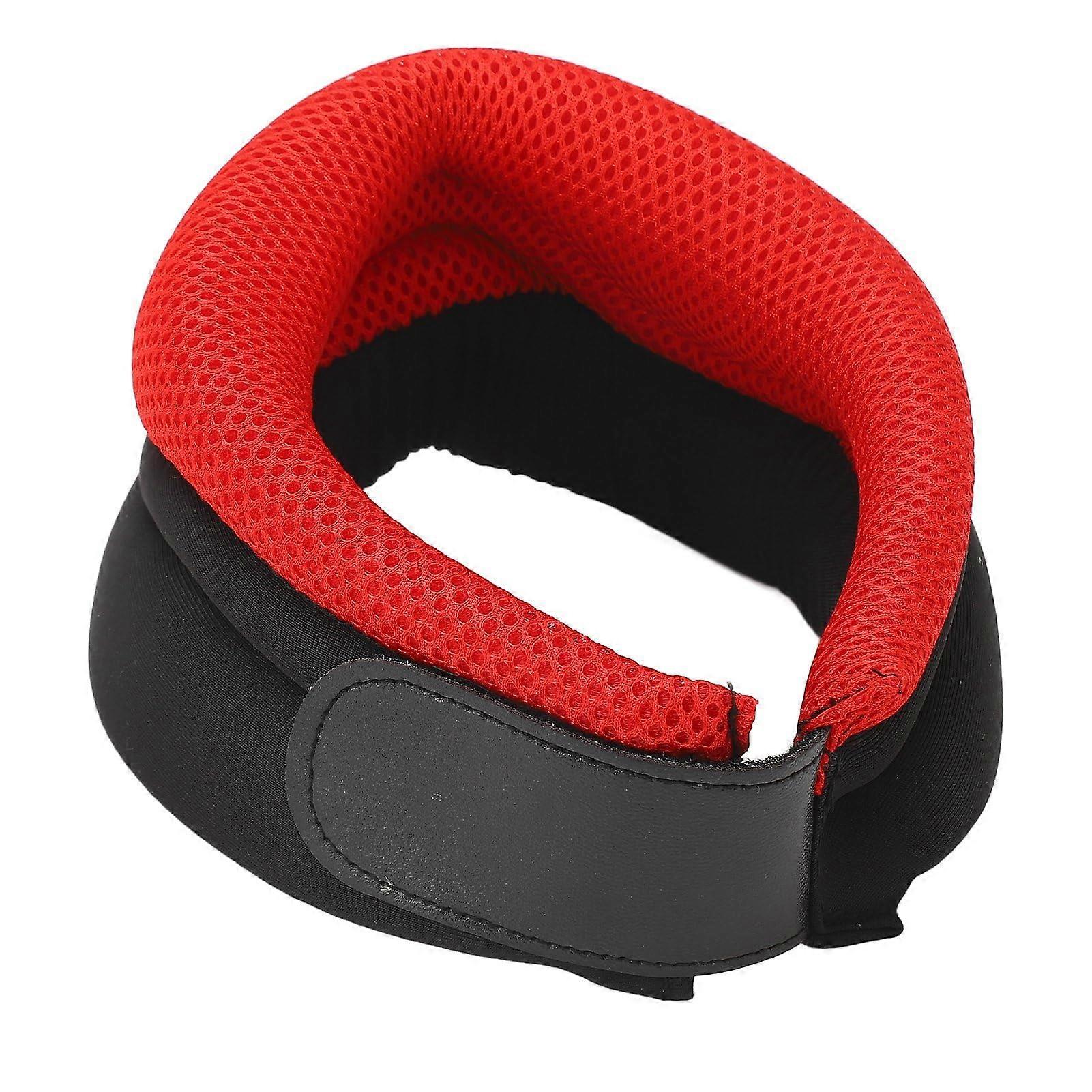 Neck support, soft for office, elasticity, prevents forward head posture (Red)