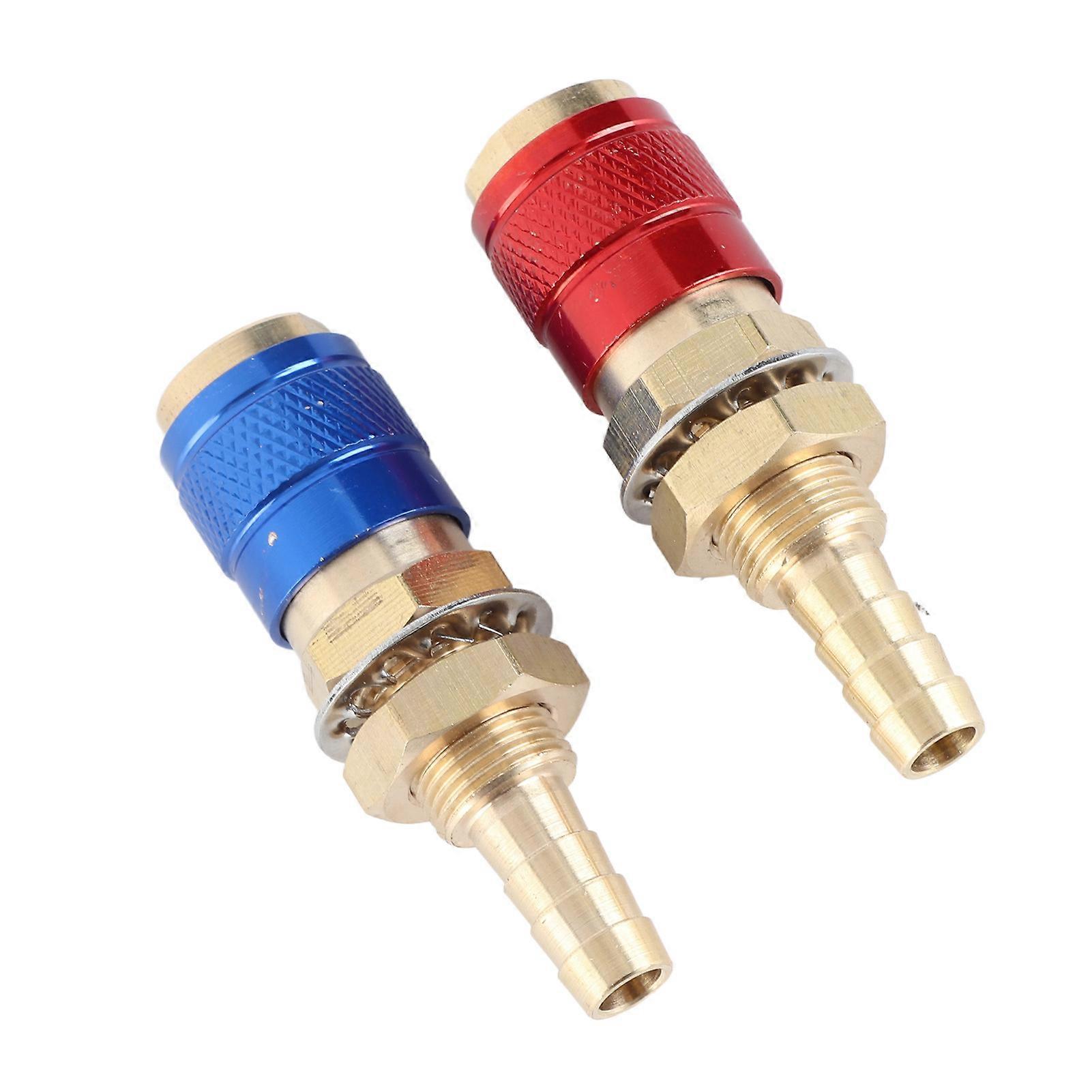 Water Cooled Gas Adapter Portable Brass Quick Connector with Plug for PTA DB MIG TIG Welding Torch M8(8mm) 