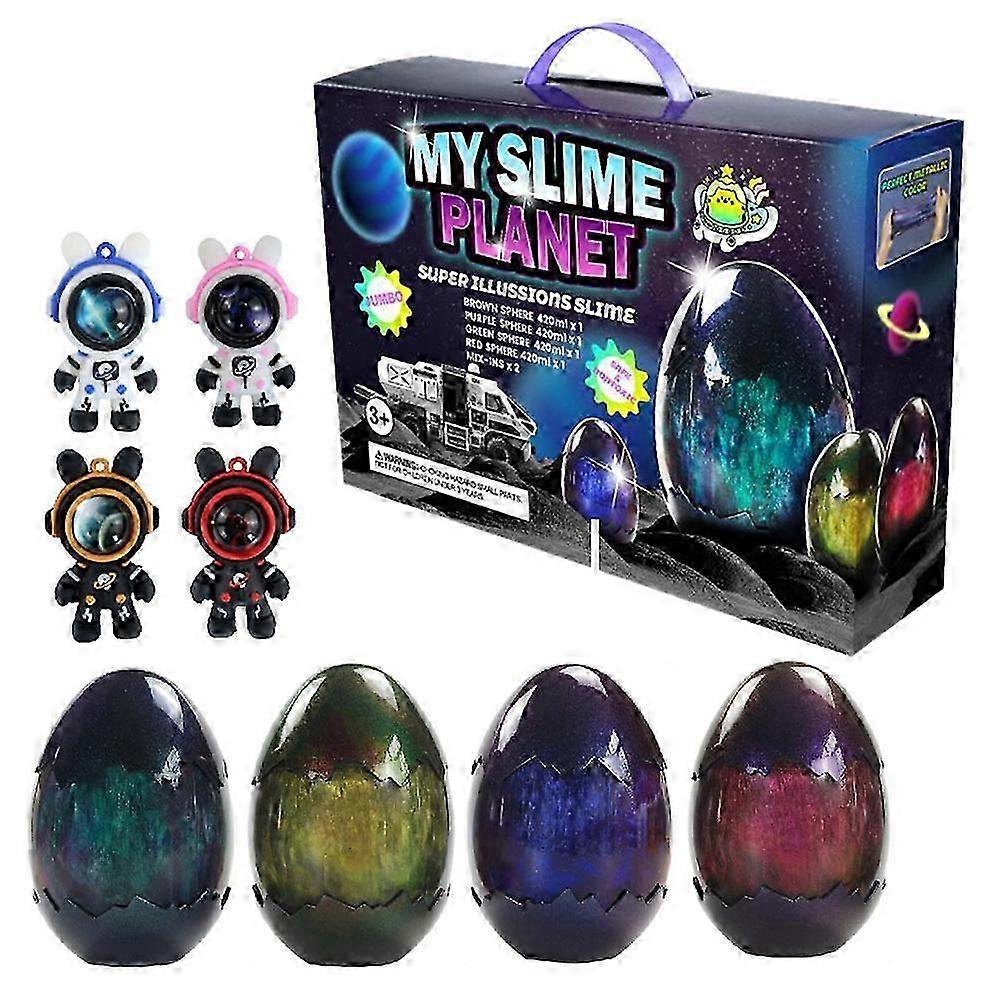 2025 Waterelf Slime Party Favors, 4 Pack 1680ML Mixed Colors Galaxy Slime