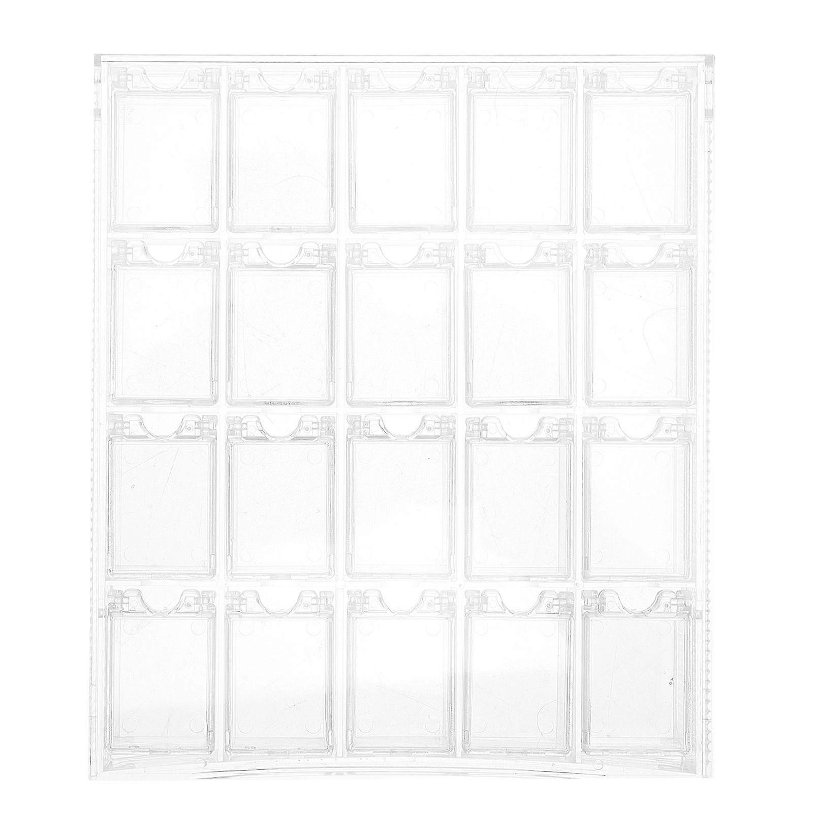 Transparent Acrylic Nail Charm Organizer Box for Storage with Ample Space and Compartments 7.8x5.1x2.4 Inches