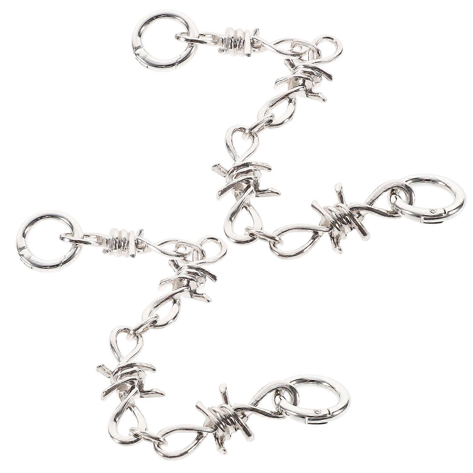 Fashion Cool Punk Shoe Chains For Hip-Hop Fashion Customizing 2Pcs Assorted Color Metal Chain