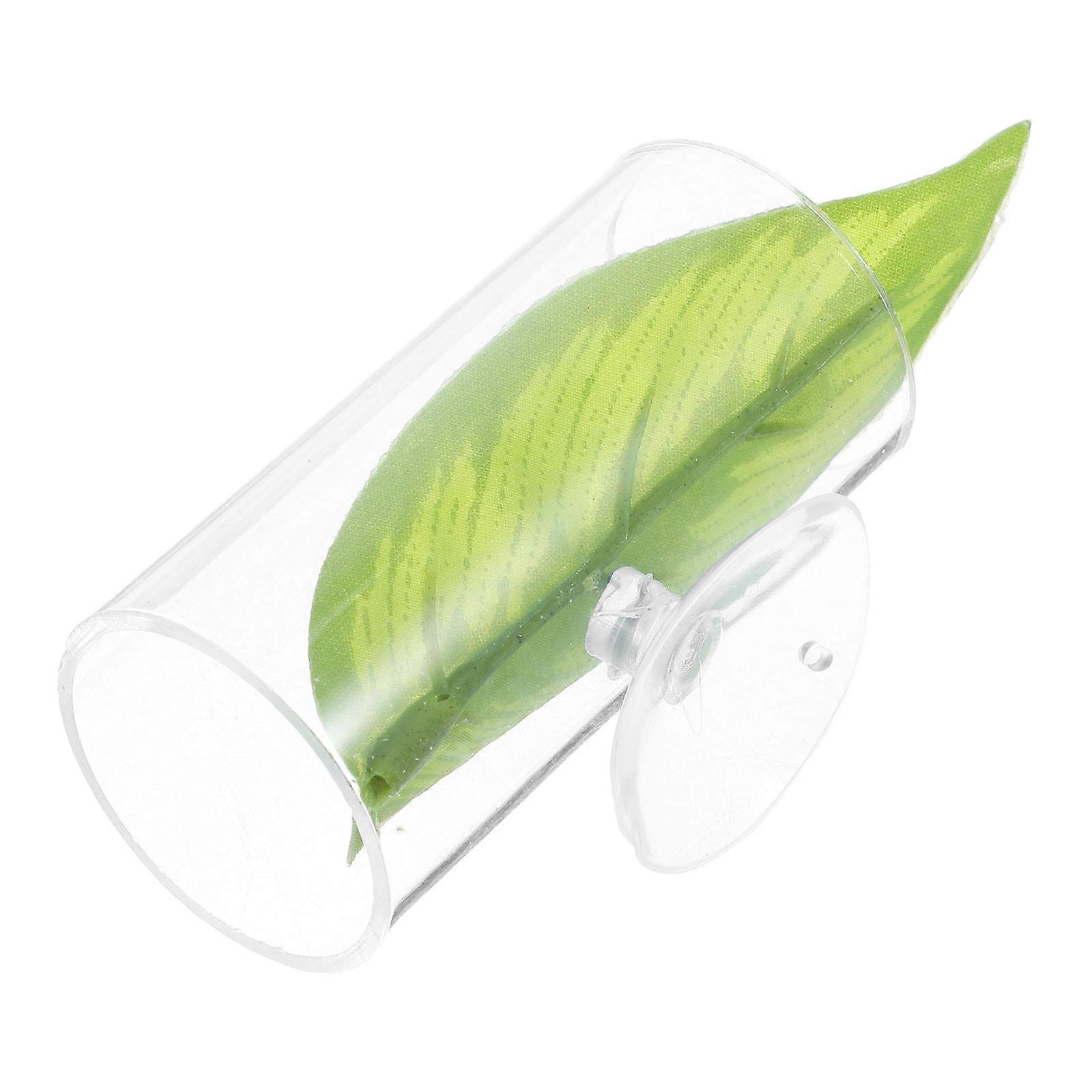 Betta Supply Acrylic Hideout with Realistic Plant Leaves for Fish and Shrimp Safety Assorted Color