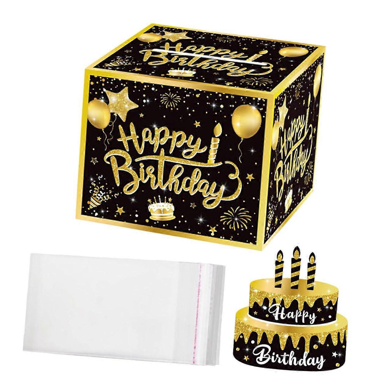 1 Set of Paper Birthday Money Gift Boxes to Pull Out Money Extract Sets'