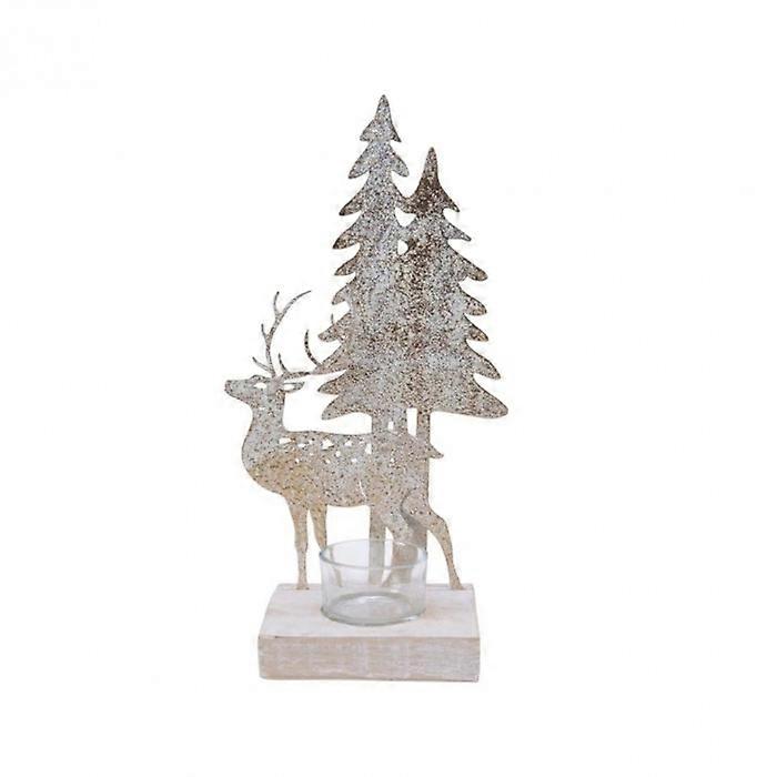 Kaemingk Iron Christmas Tree Tealight Holder